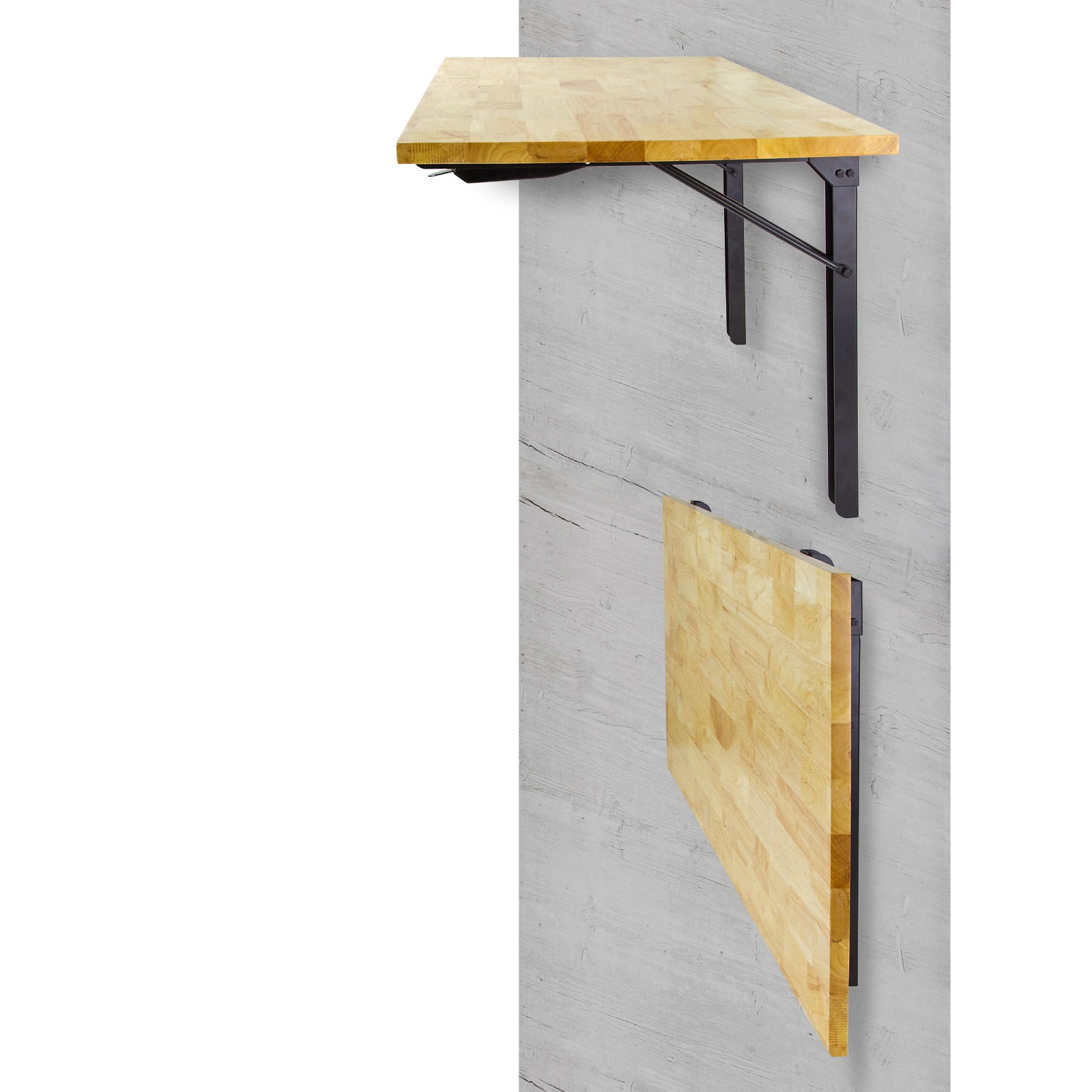 Universal Holz Eukalyptus Klapptisch Tisch Wand Klappbar Wandhalter 120x58 Cm Detec Handel De