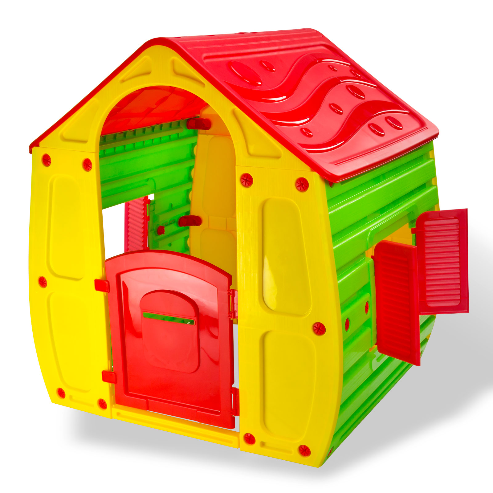 Kinder Spielhaus Magical House Kunststoffhaus mit 2 Fenstern + Tür NEU