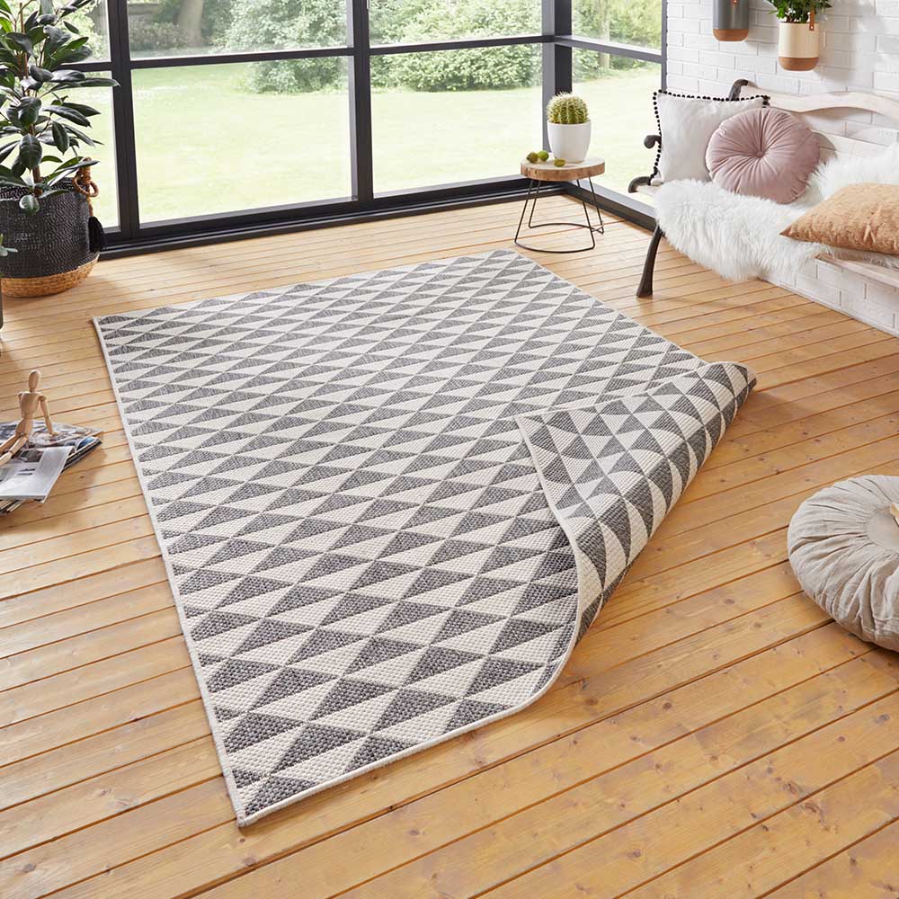 Wendeteppich Tahiti Crema Gris Exterior Alfombra Balcón