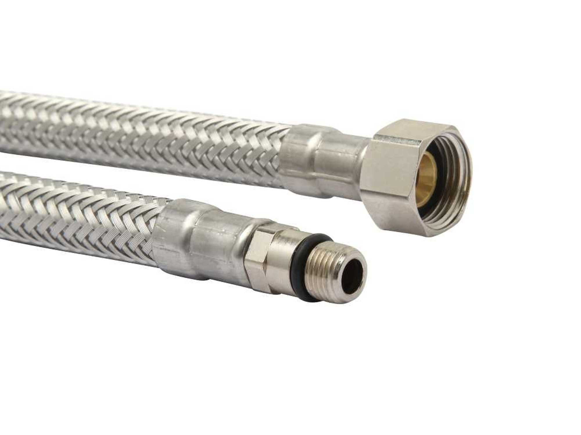 Panzerschlauch 1/2"ÜM X 3/8"AG DN8 - Für Trinkwasser Geeignet