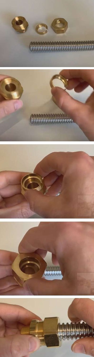 Montagebeispiel metallisch dichtende Schnellverschraubung an Gas-Flexschläuche von Sani-Flex