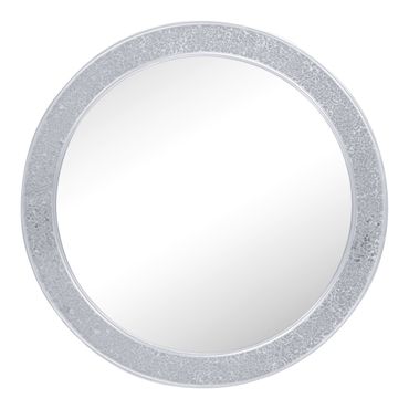 Round Crackle Mosaic Wall Mirror