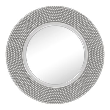 Round Textured Beaded Mirror