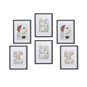 Wood 6-piece 30x40cm frame set to fit A4 prints  