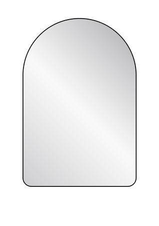 Arched Wall Mirror 75x50cm – Black