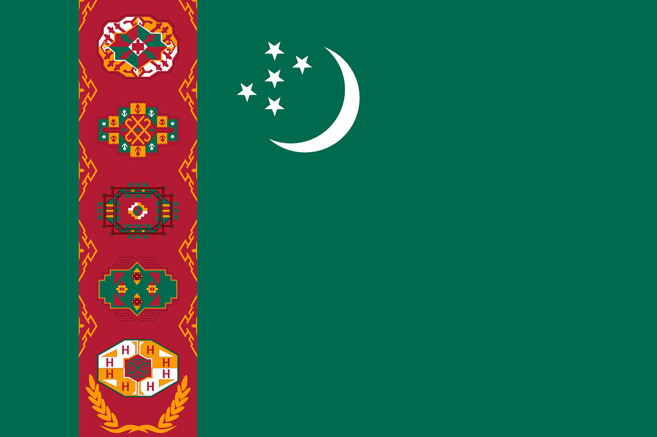  Turkmenistan Flagge