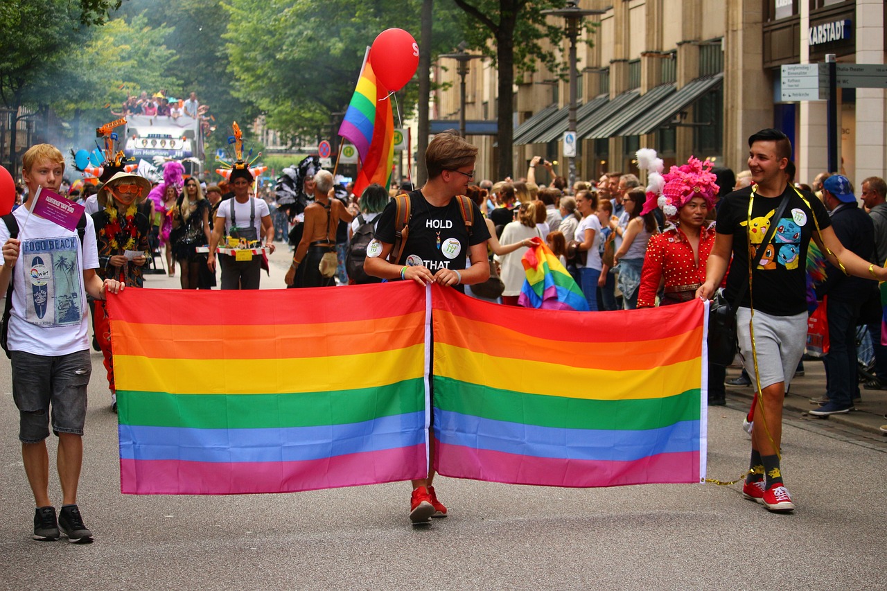 Street Parade Regenbogenflagge