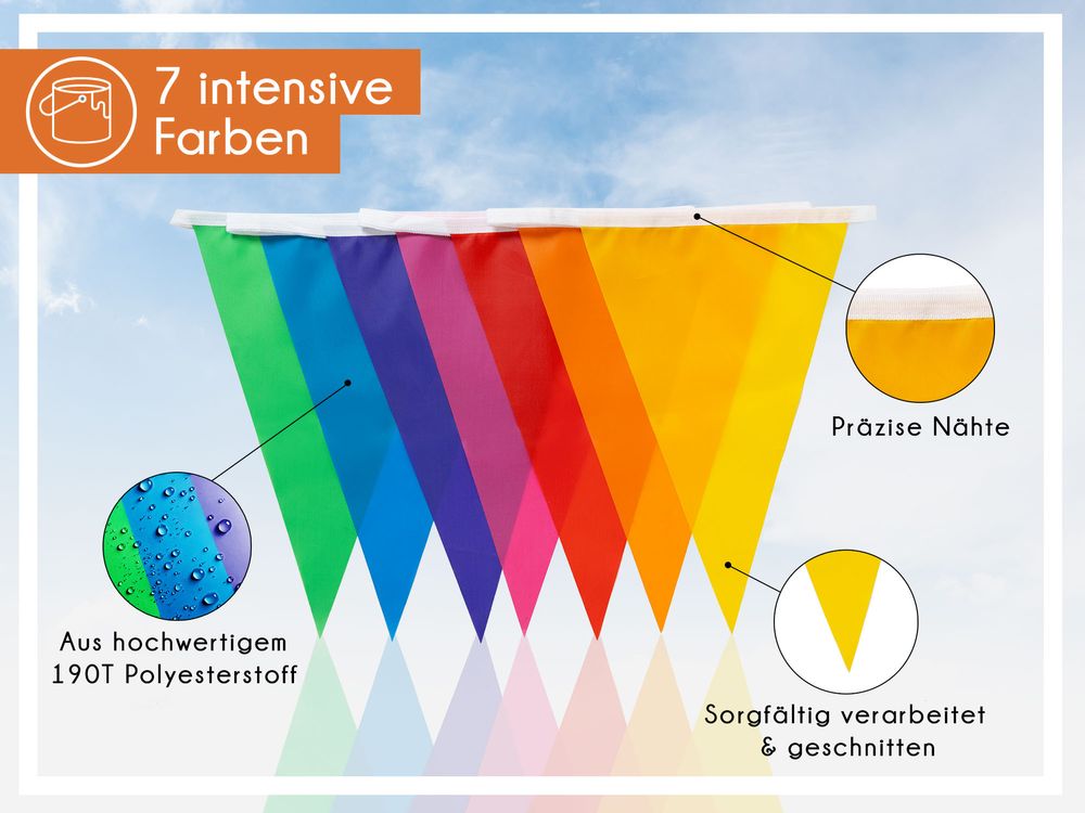 Wimpelkette Girlande Party Geburtstag Deko Wimpel Wimpelgirlande Dekoration Bunt Wimpelkette Girlande Party Geburtstag Deko Wimpel Wimpelgirlande Dekoration Bunt