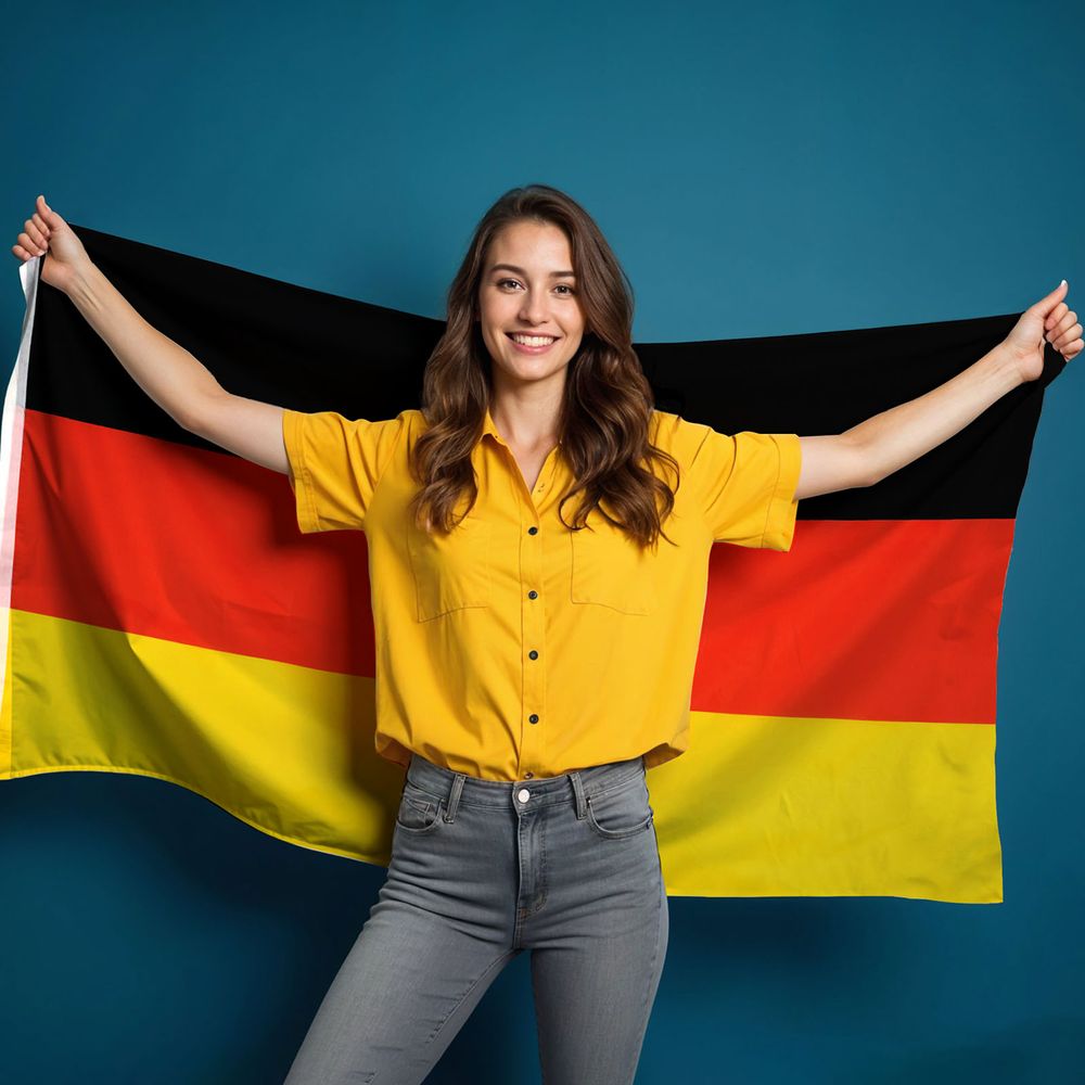 Bandiera Germania 90x150 Cm - In Poliestere Con Occhielli In Ottone, Per Eventi Sportivi E Festività - Foto 4