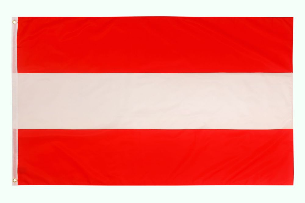 Flagge Fahne : Oesterreich mit Adler Wappen Österreich