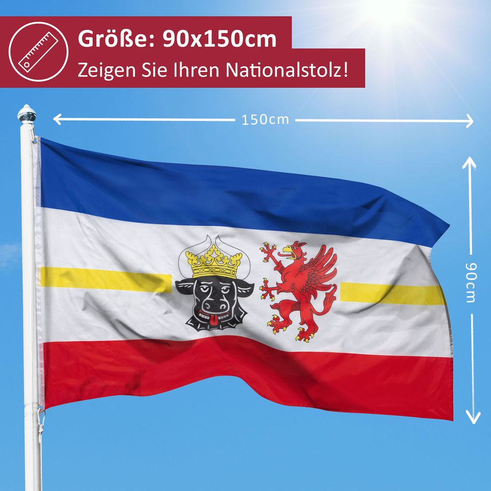 Mecklenburg Vorpommern Flagge Mecklenburgische Fahne Hissflagge 90 150 Cm Ösen Mecklenburg Vorpommern Flagge Mecklenburgische Fahne Hissflagge 90 150 Cm Ösen