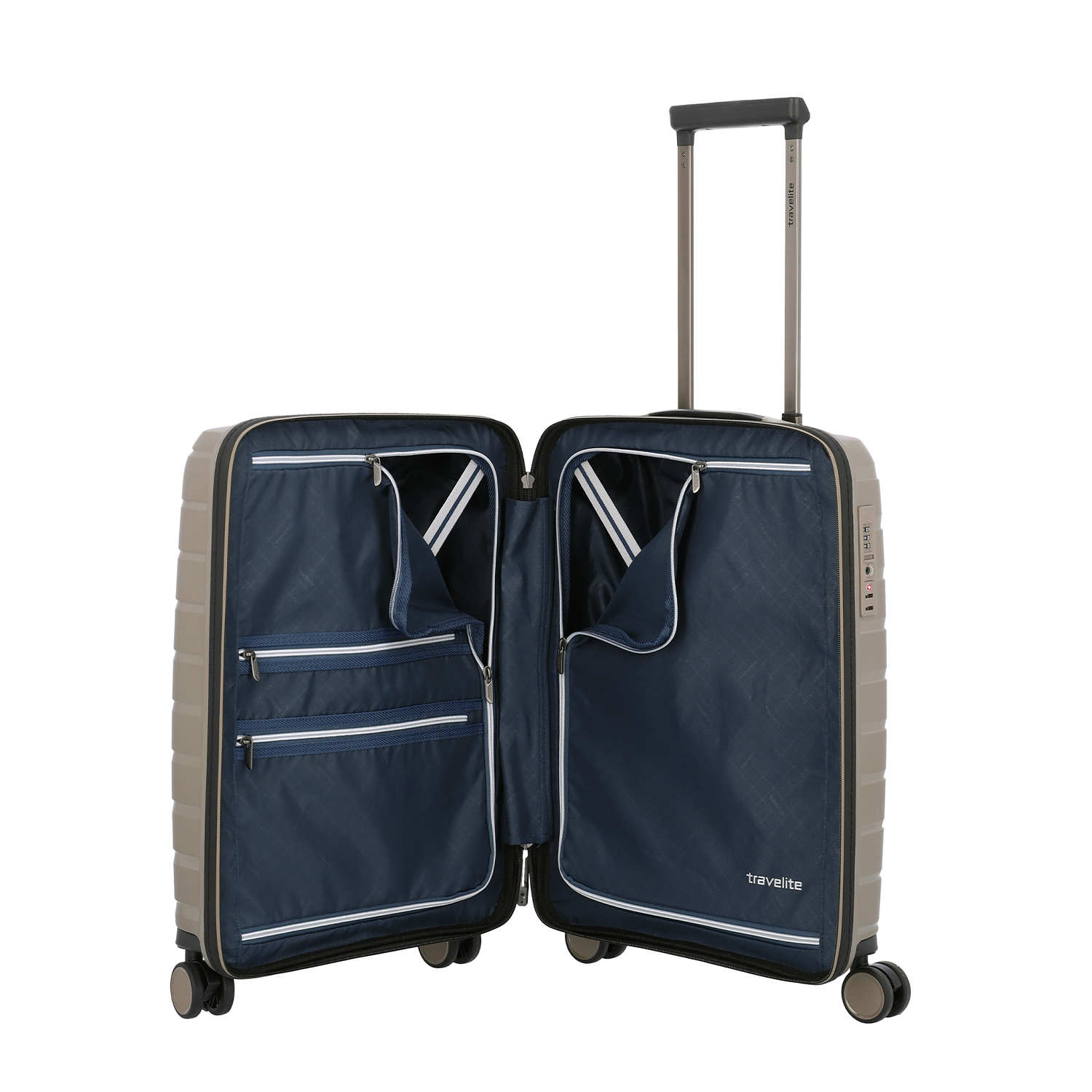 Travelite Air Base - 4-Rollen Bordtrolley S-Champagner
