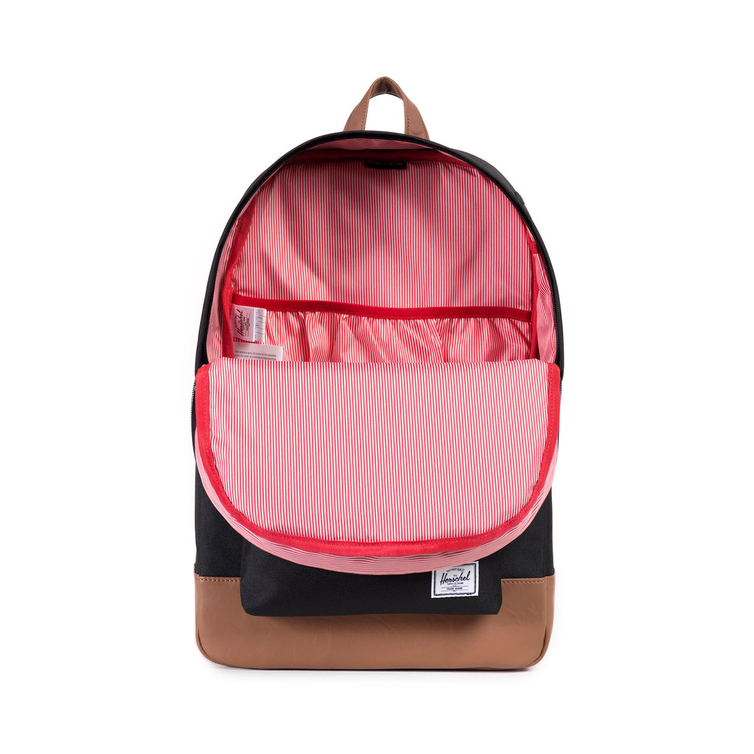 Herschel Heritage - Rucksack-Black/Tan Synthetic Leather