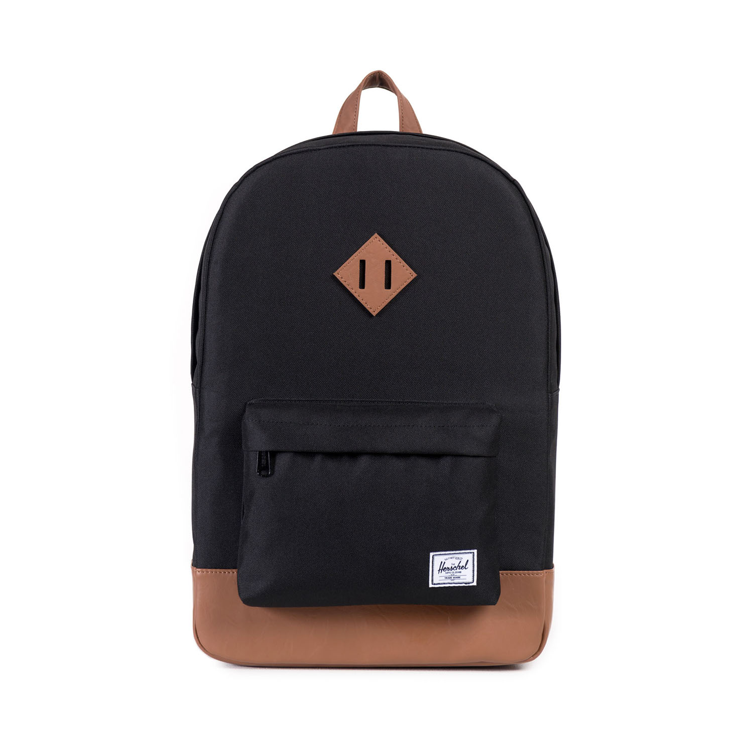 Herschel Heritage - Rucksack-Black/Tan Synthetic Leather
