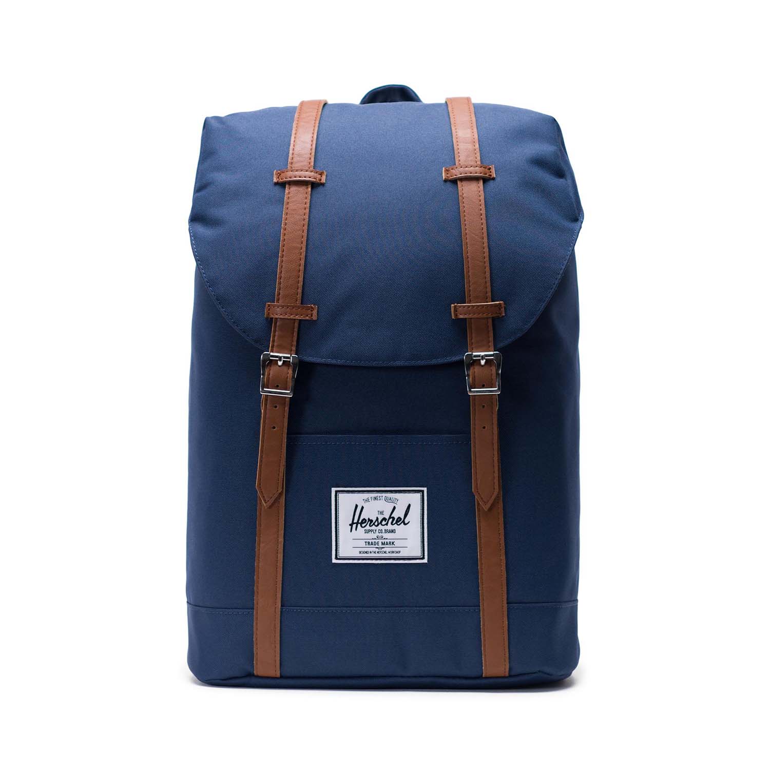 Navy/Tan Synthetic Leather