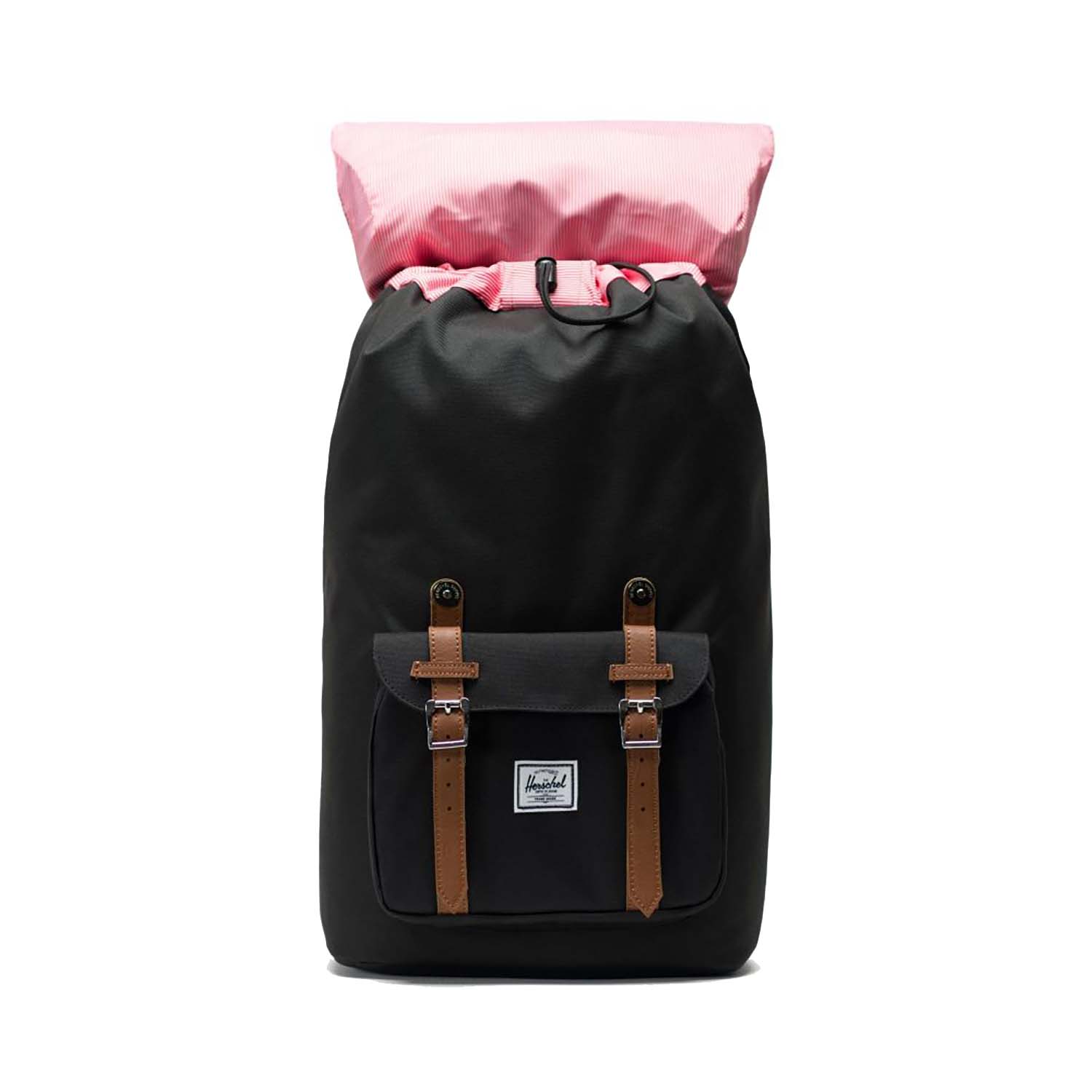 Herschel Little America - Rucksack-Black/Tan Synthetic Leather