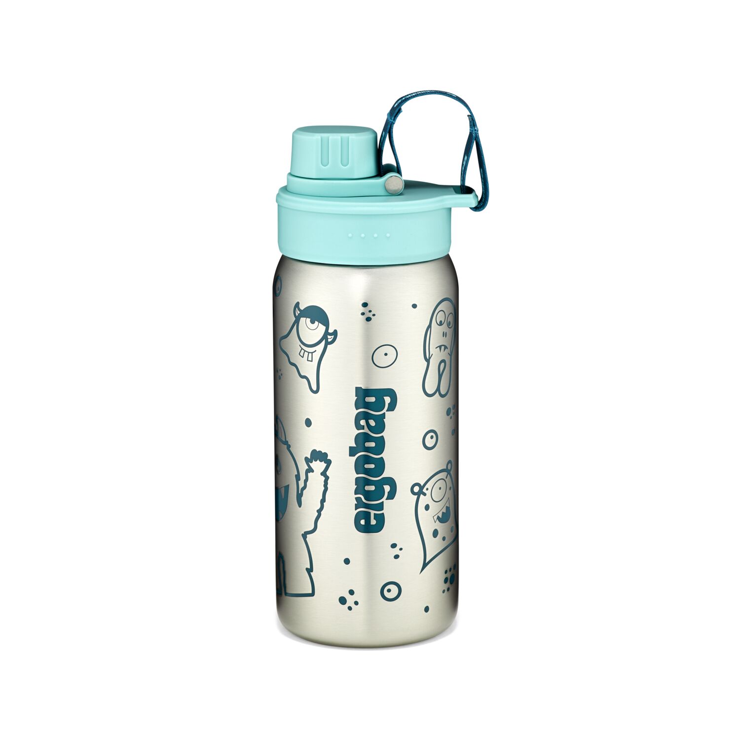Ergobag Edelstahl-Trinkflasche-Petrol