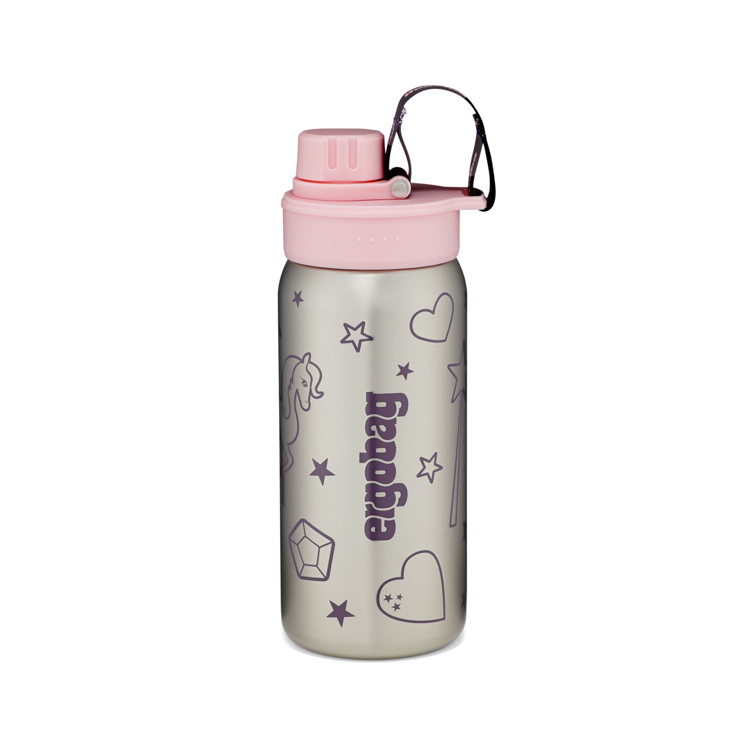 Ergobag Edelstahl-Trinkflasche-Rosa