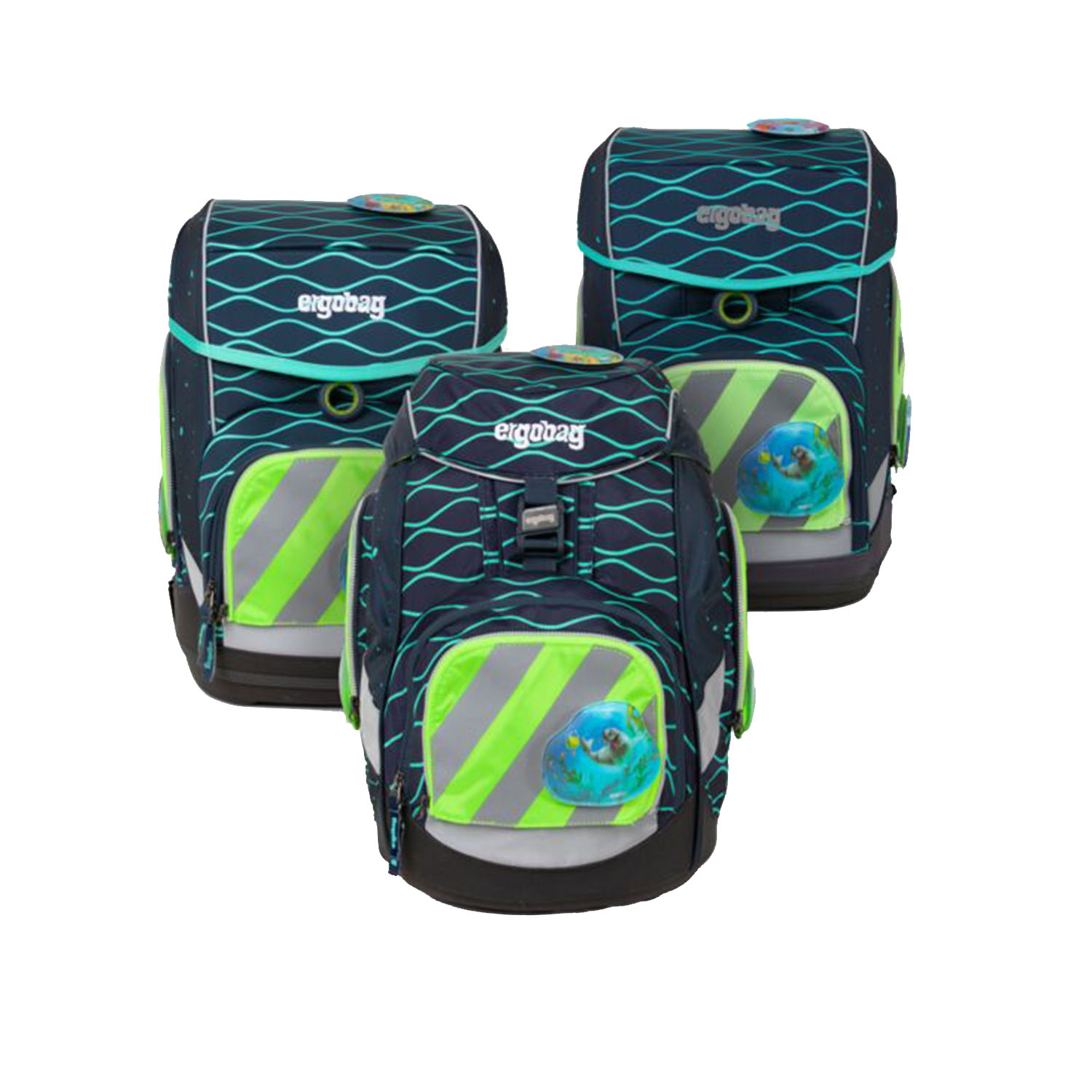 Ergobag Sicherheitsset mit Reflektorstreifen-Grün