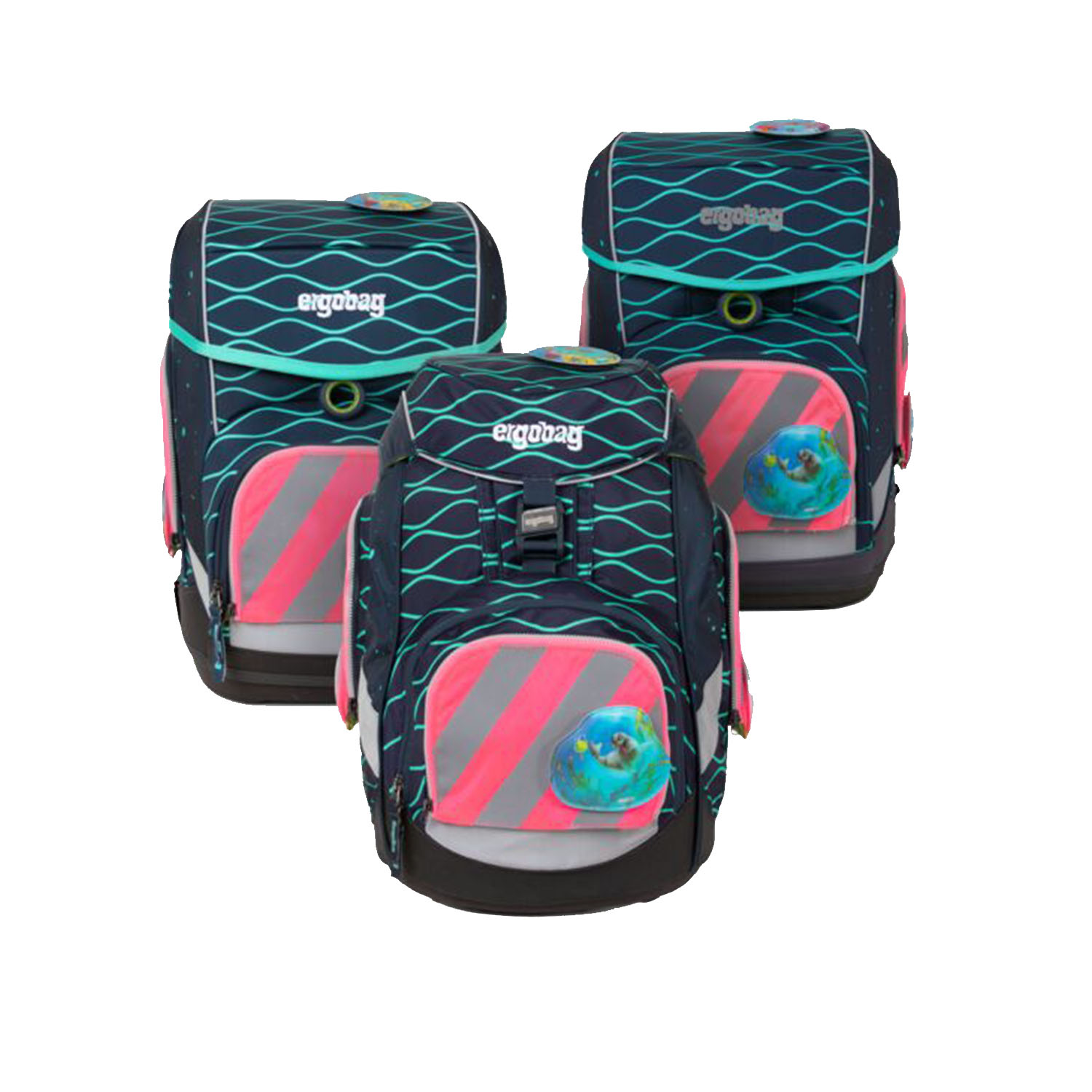 Ergobag Sicherheitsset mit Reflektorstreifen-Pink