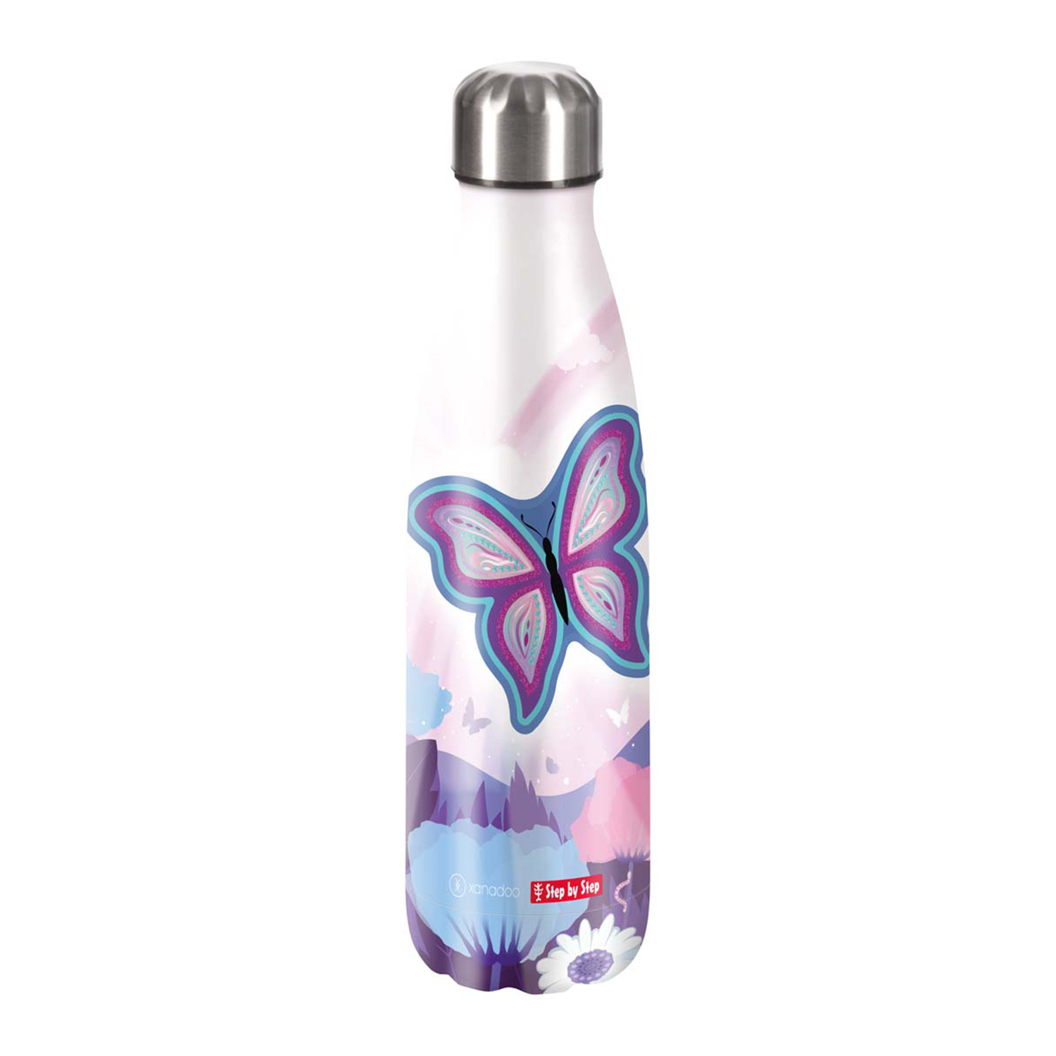 Step by Step Edelstahl-Trinkflasche-Butterfly Maja