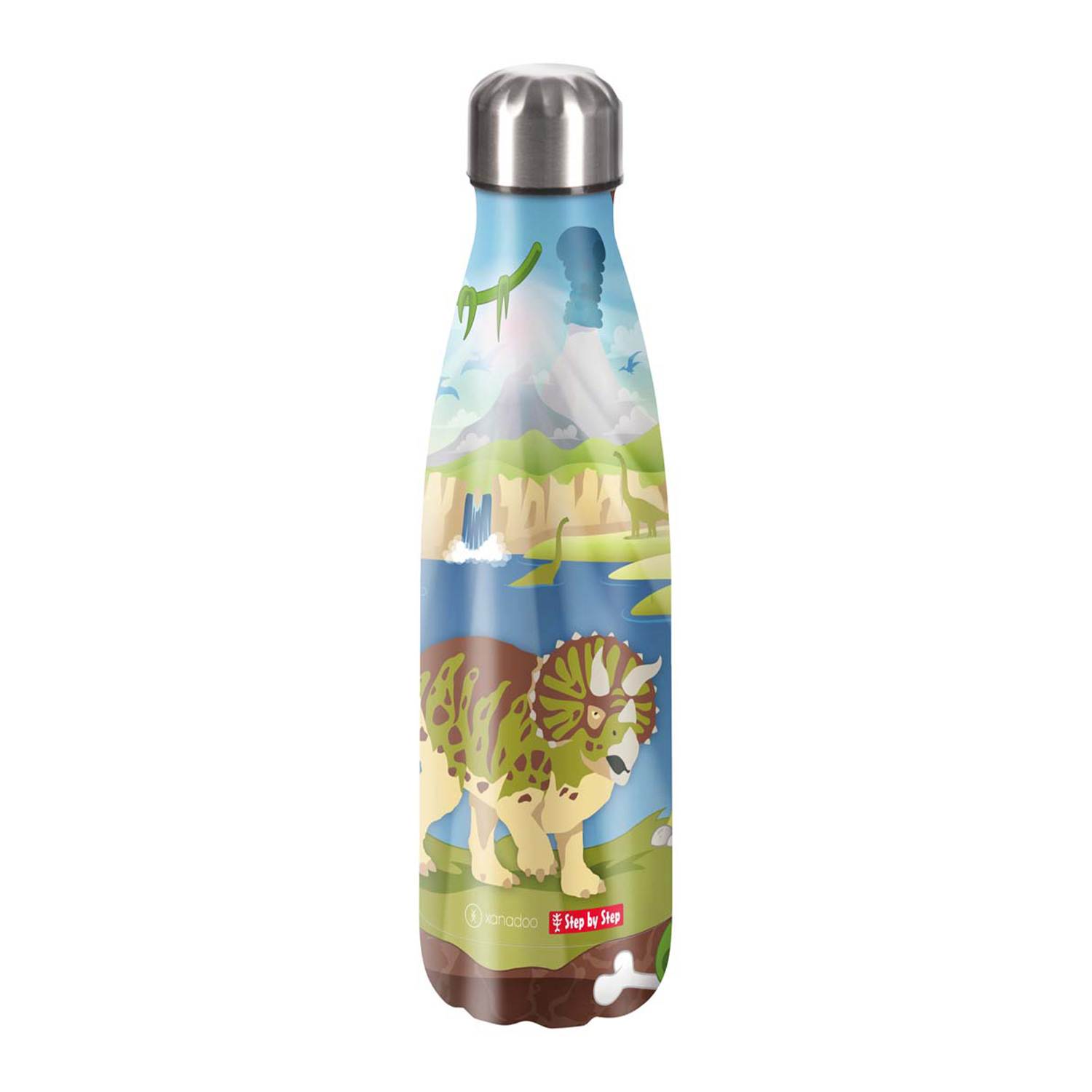 Step by Step Edelstahl-Trinkflasche-Dino Tres