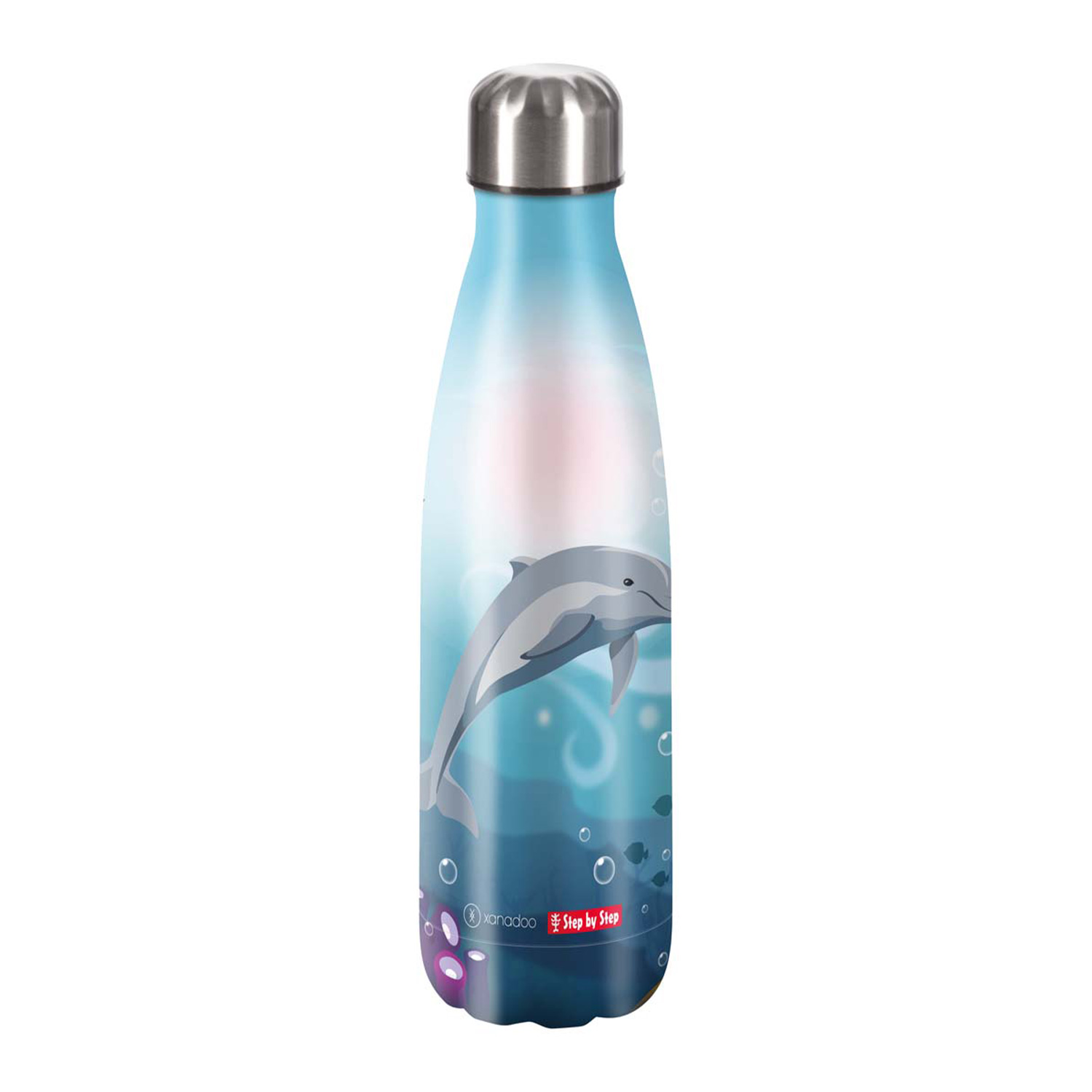 Step by Step Edelstahl-Trinkflasche-Dolphin Pippa