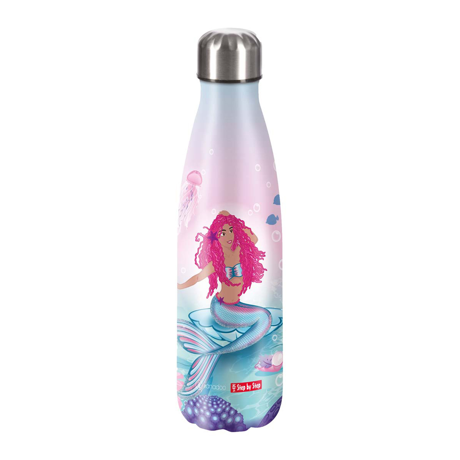 Step by Step Edelstahl-Trinkflasche-Mermaid Lola