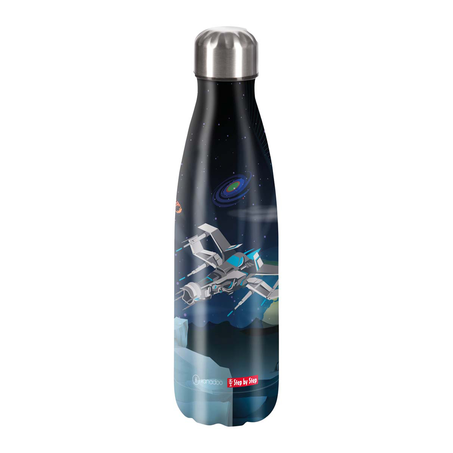 Step by Step Edelstahl-Trinkflasche-Starship Sirius
