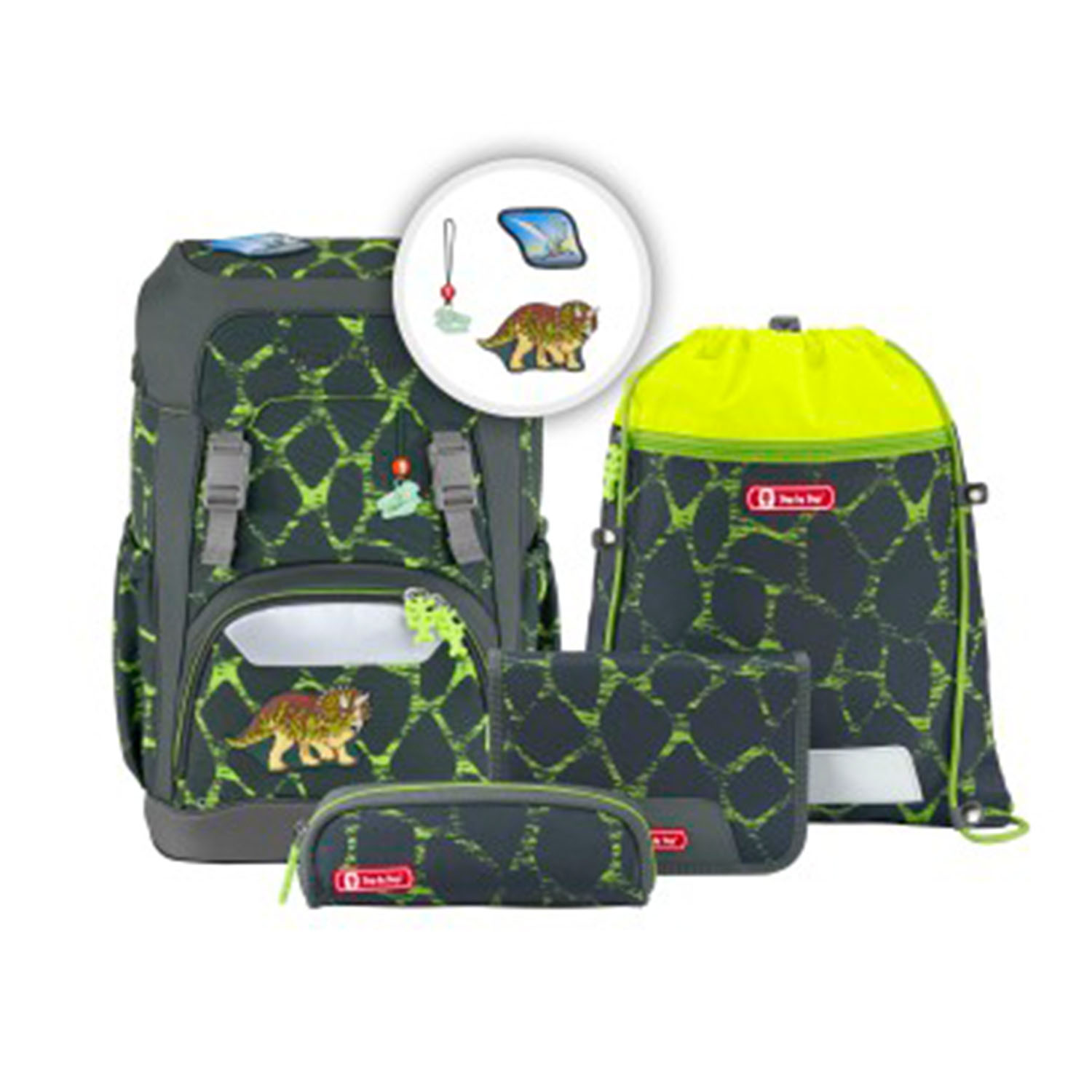 Step by Step Giant - Schulrucksack-Set 5-teilig-Dino Tres