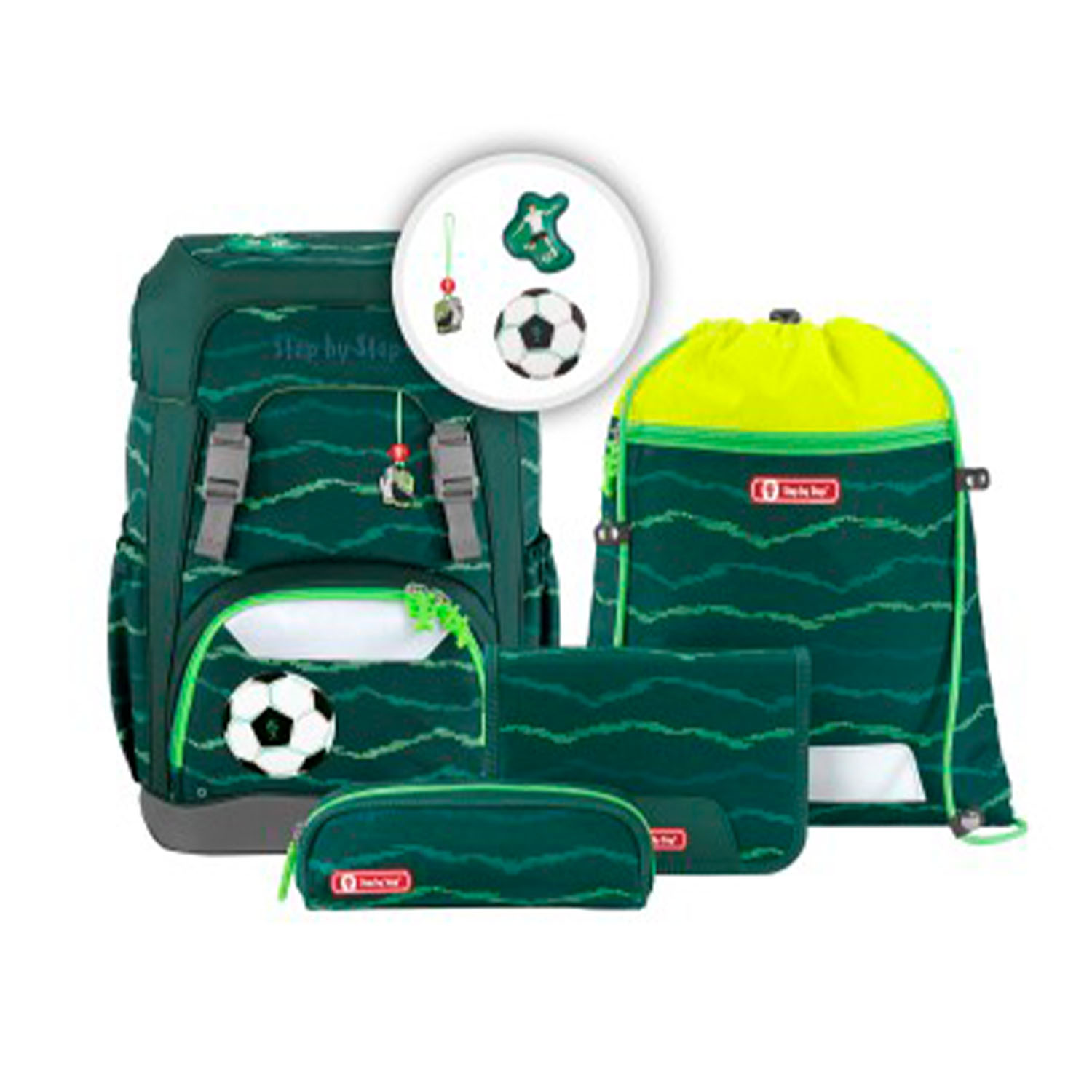 Step by Step Giant - Schulrucksack-Set 5-teilig-Soccer Star