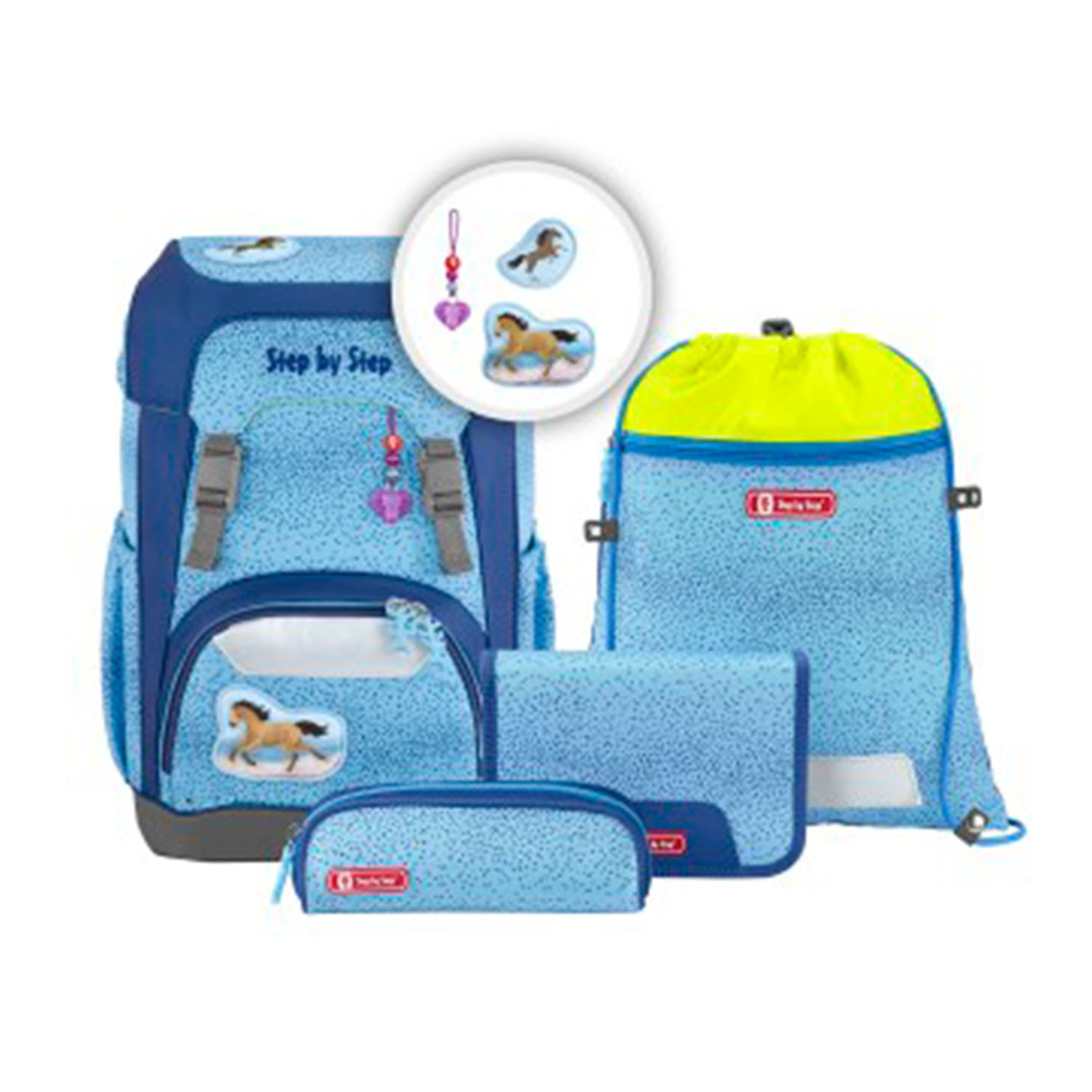 Step by Step Giant - Schulrucksack-Set 5-teilig-Wild Horse