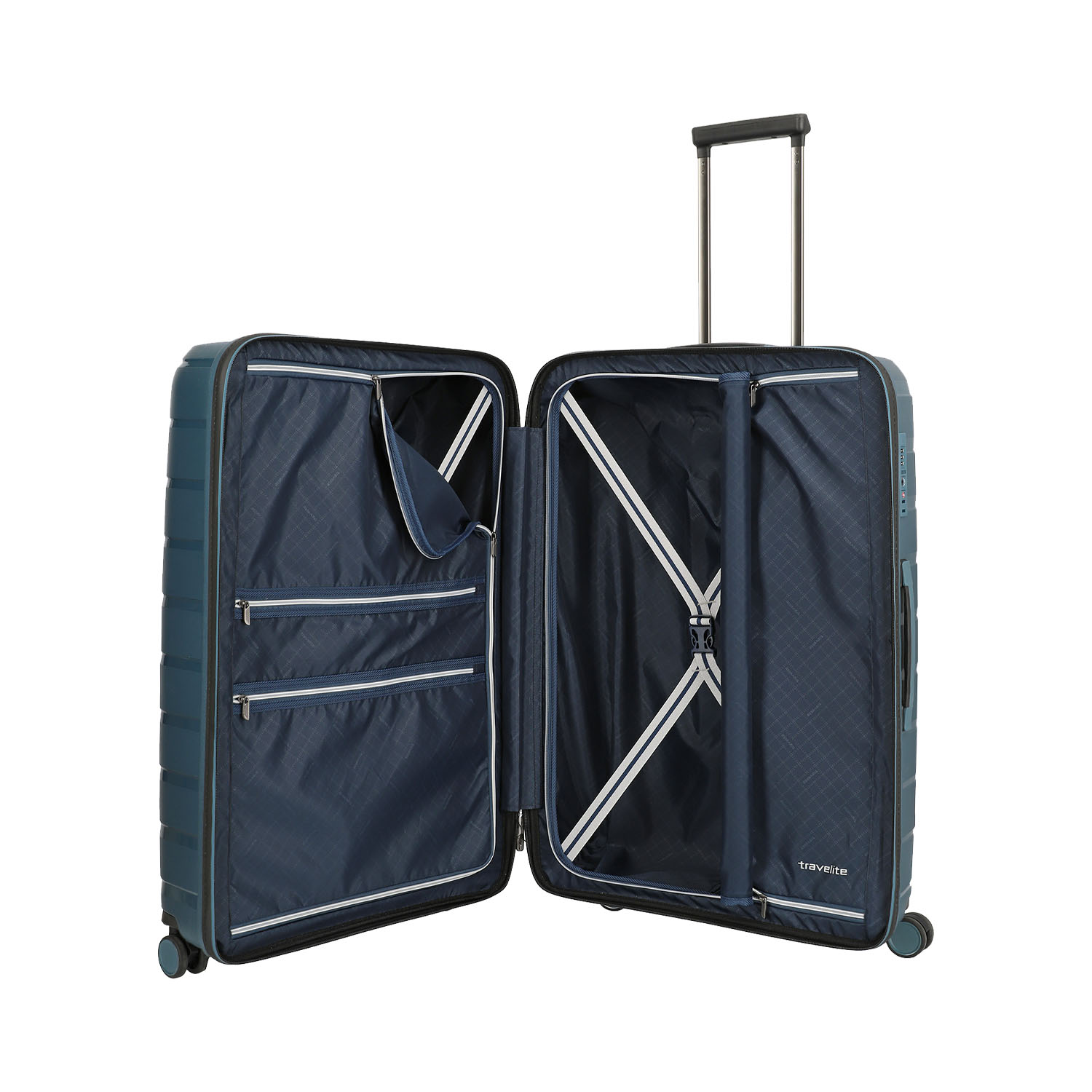 Travelite Air Base 4-Rollen Trolley L-Eisblau
