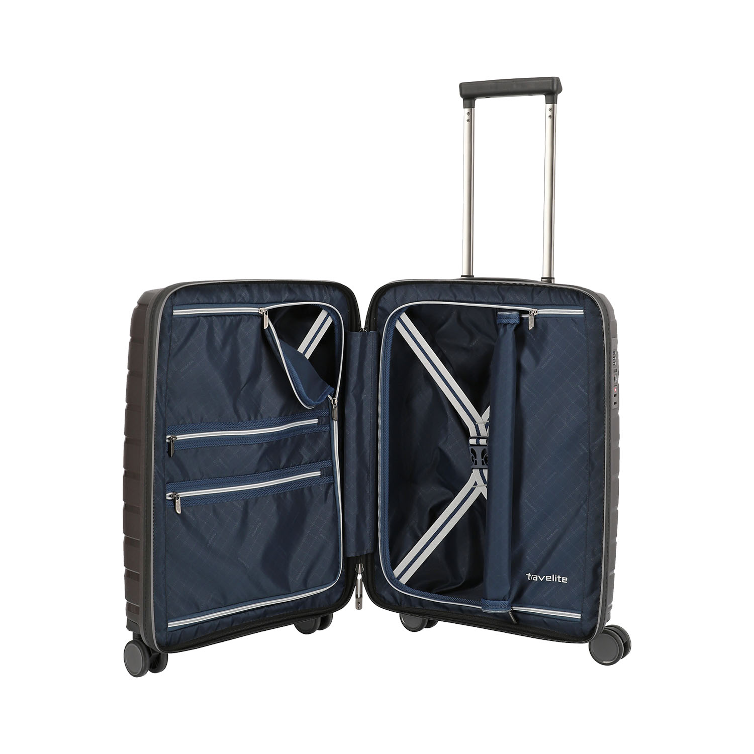 Travelite Air Base 4-Rollen Trolley S mit Vortasche-Anthrazit