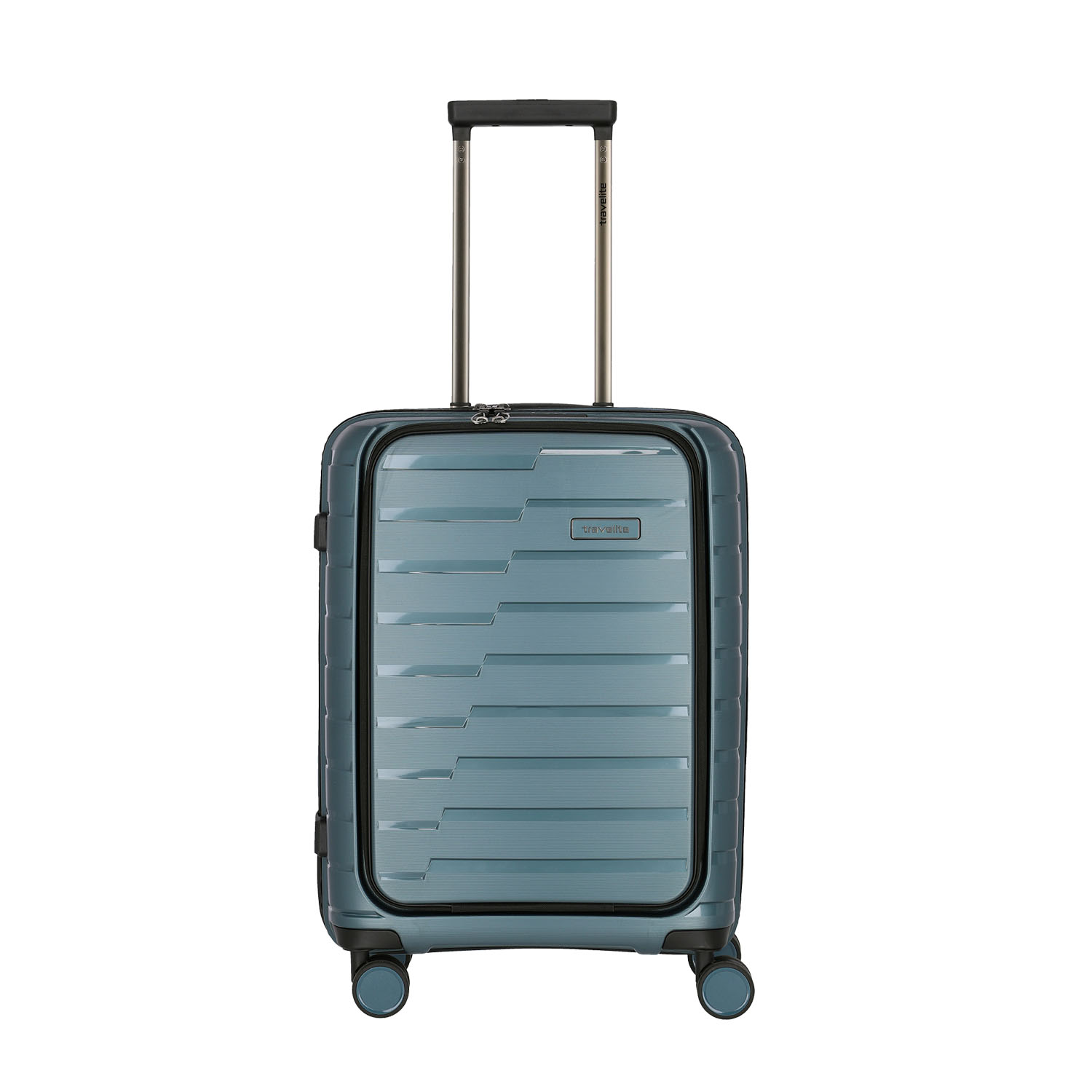 Travelite Air Base 4-Rollen Trolley S mit Vortasche-Eisblau