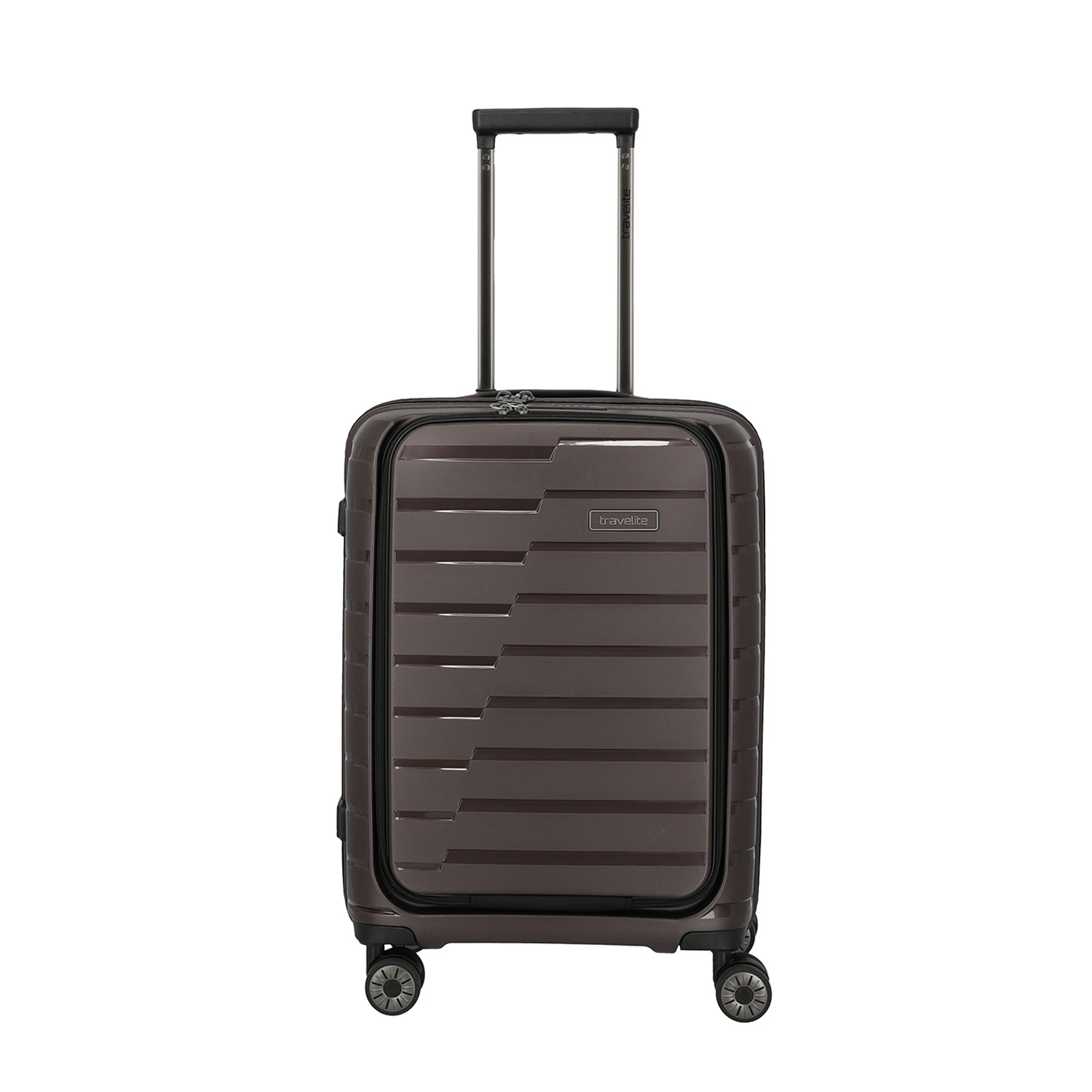 Travelite Air Base 4-Rollen Trolley S mit Vortasche-Coffee