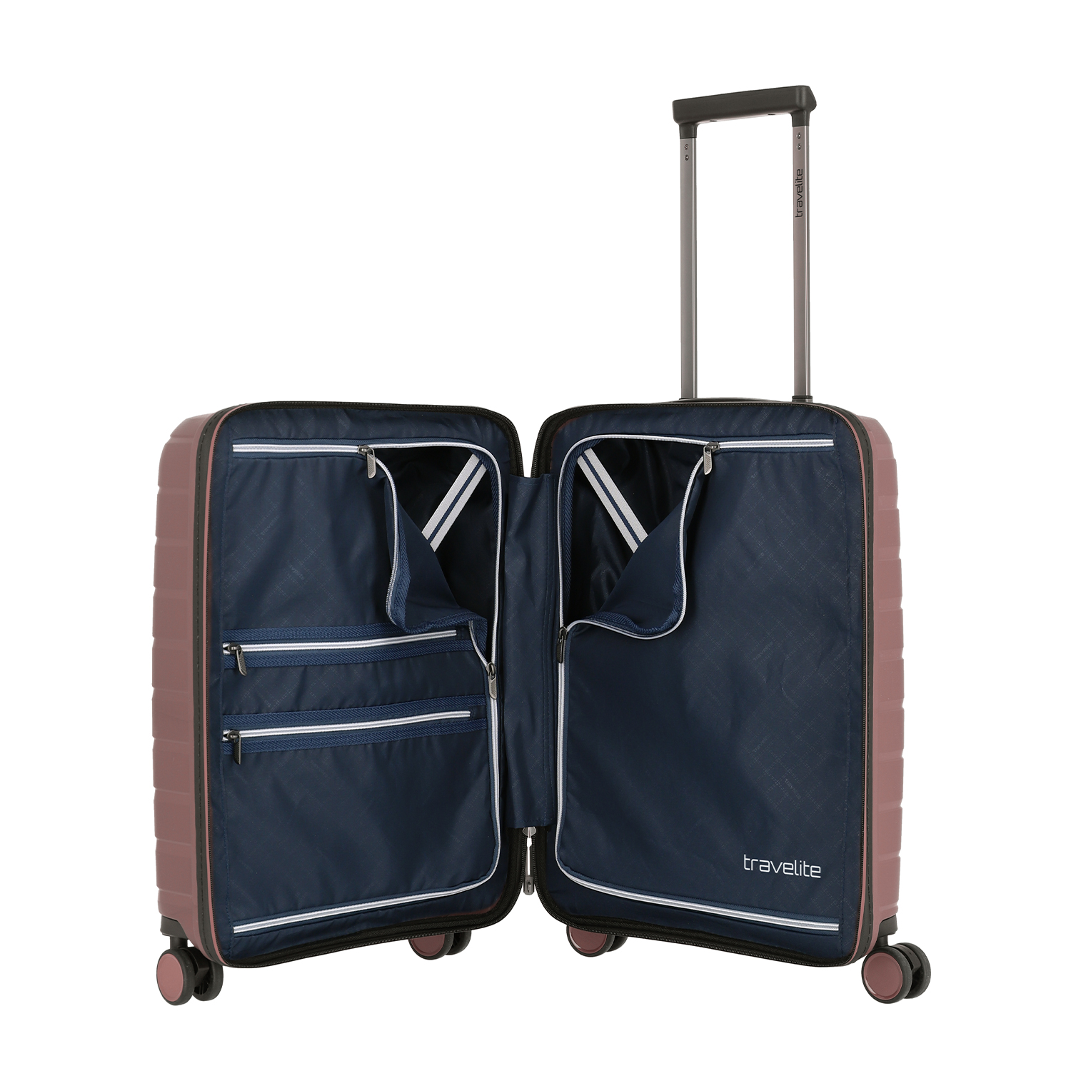 Travelite Air Base 4-Rollen Trolley S mit Vortasche-Flieder