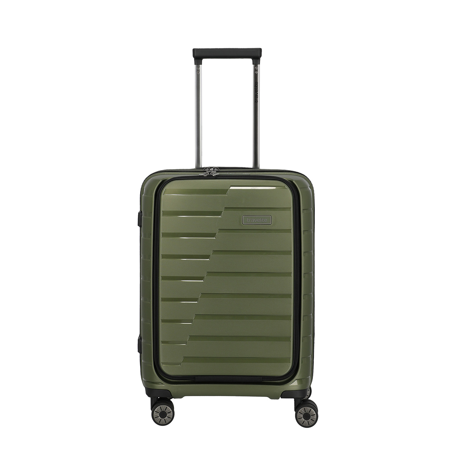 Travelite Air Base 4-Rollen Trolley S mit Vortasche-Olive