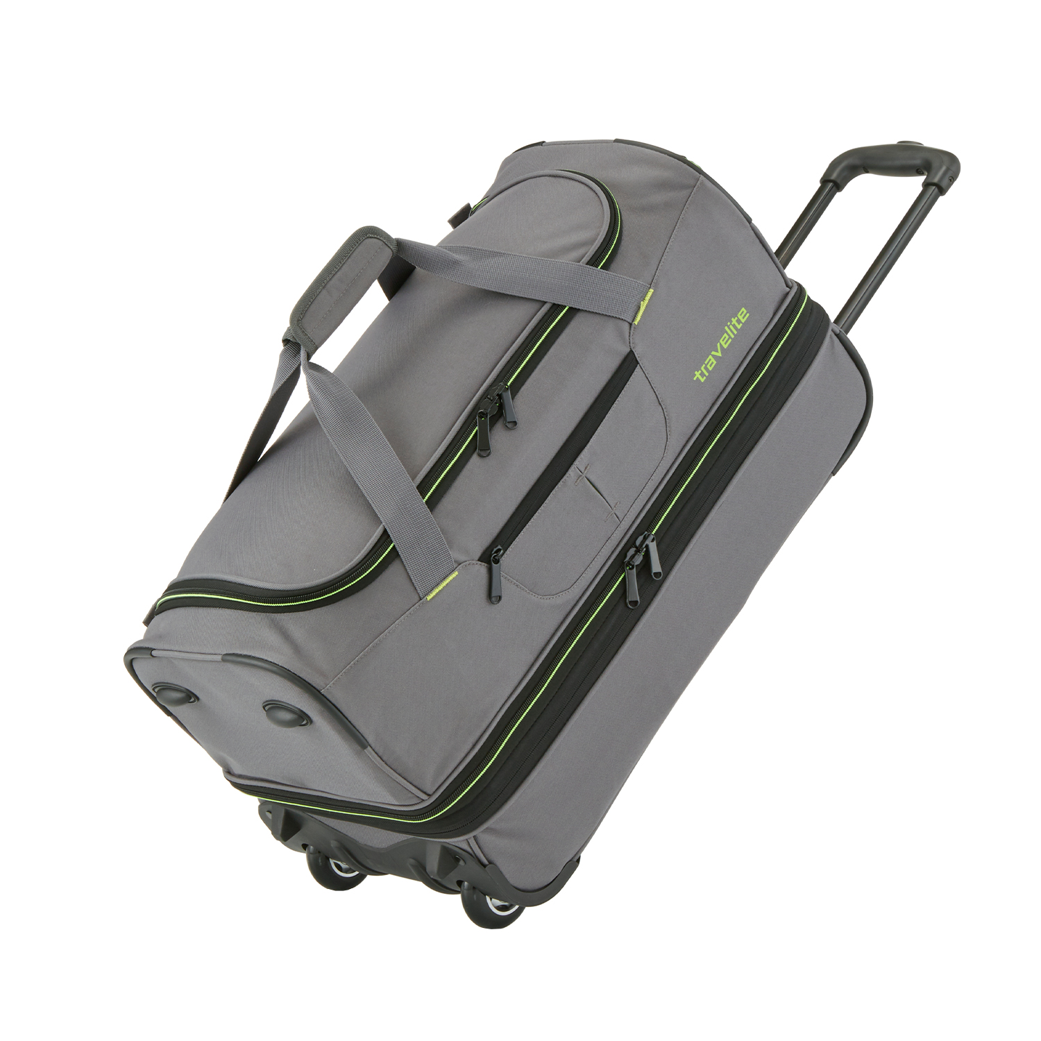 Travelite Basics Trolley Reisetasche L erw.-Grün/Grau