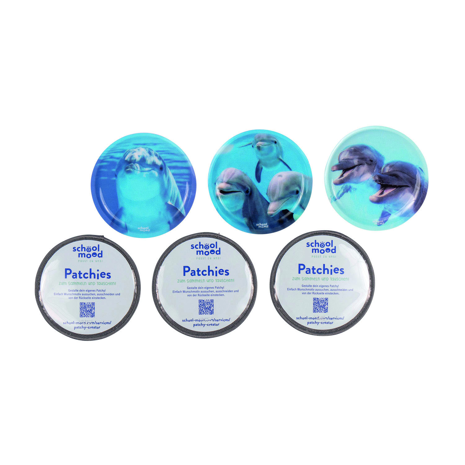 School Mood Patchy-Set - 6-teiliges Set-Delfin