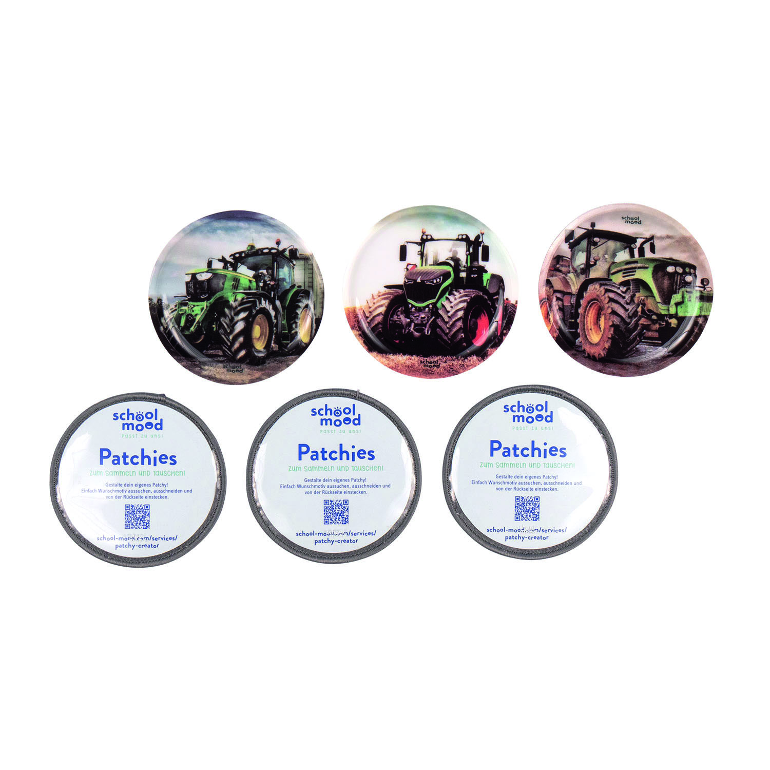 School Mood Patchy-Set - 6-teiliges Set-Traktor