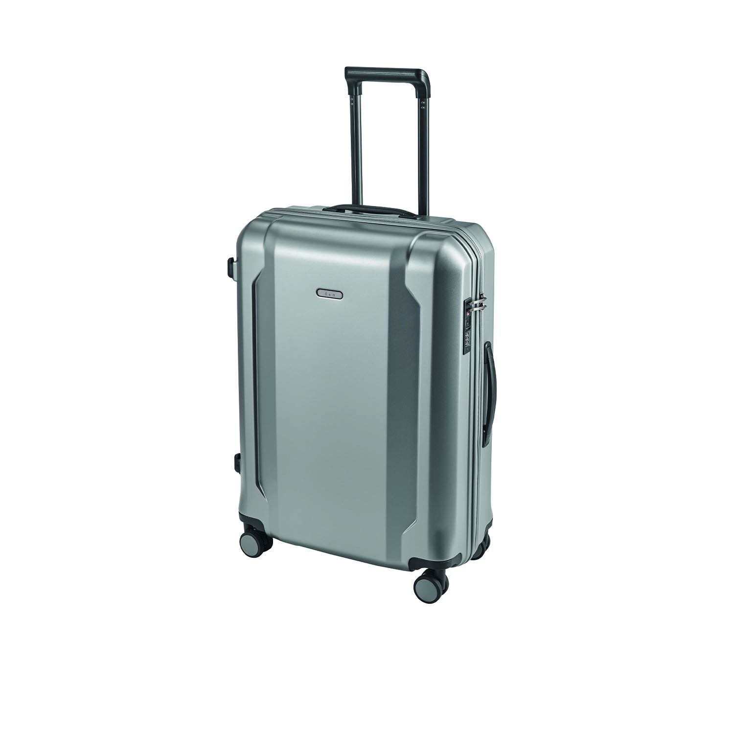 D&N Lederwaren Travel Line 8100 4 Rollen Bordtrolley 54cm-silber