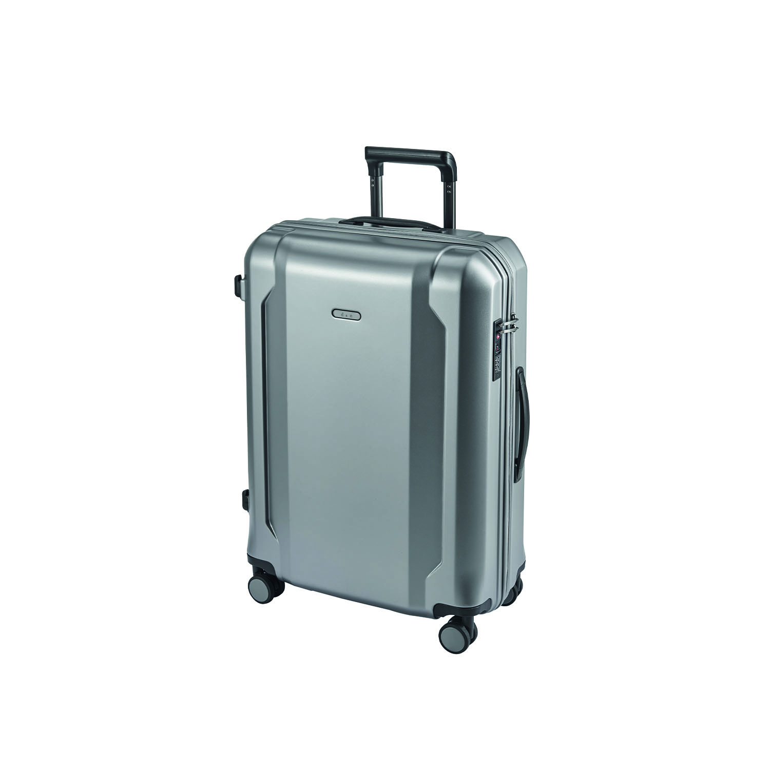 D&N Lederwaren Travel Line 8100 4 Rollen Trolley 65cm-silber