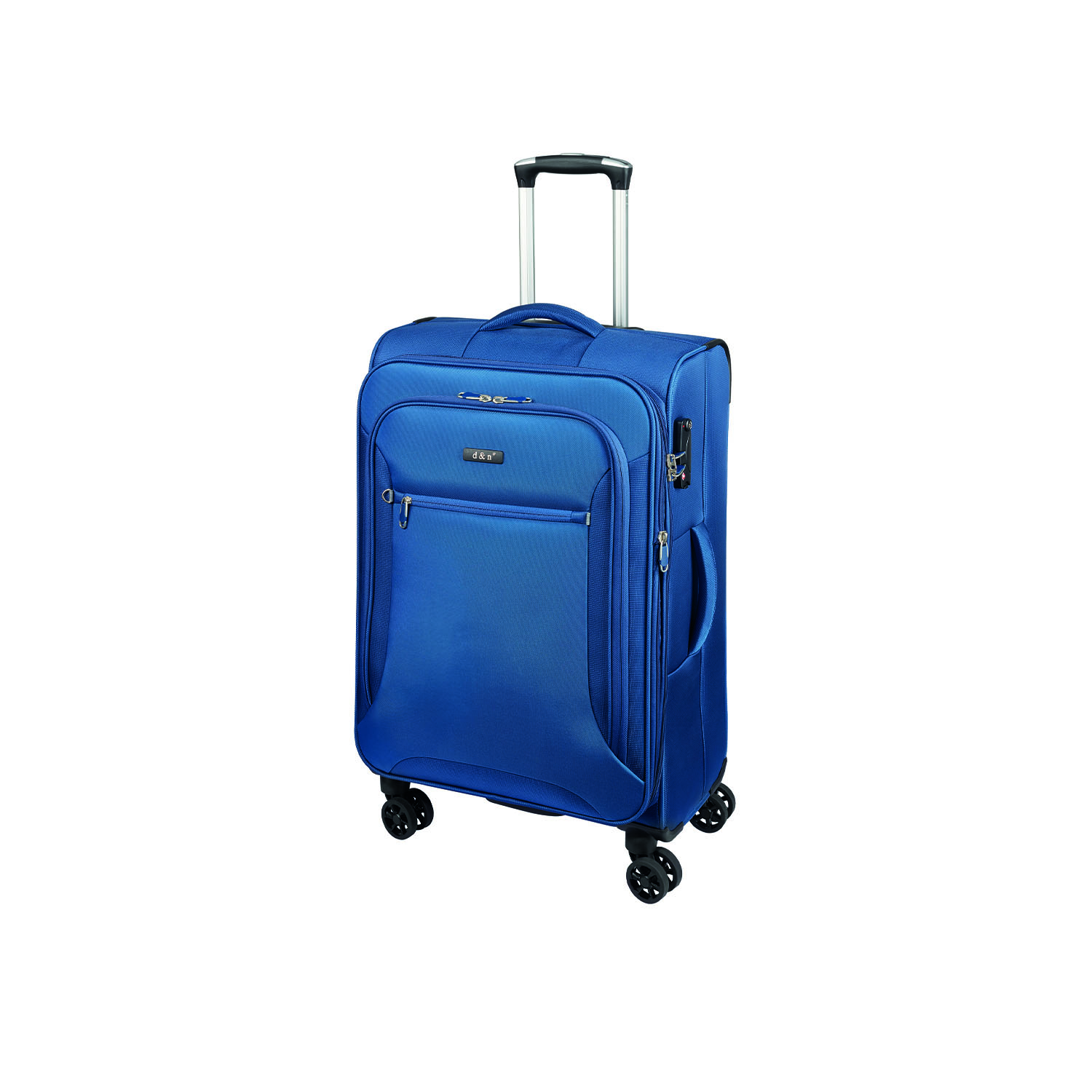 D&N Lederwaren Travel Line 6404 - 4 Rollen Bordtrolley-Blau