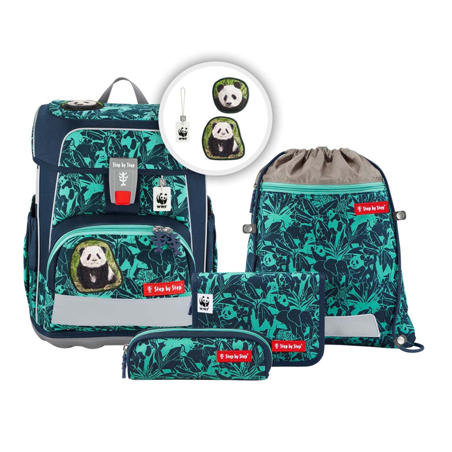 Step by Step Cloud WWF - Schulranzen-Set 5-teilig-Little Panda