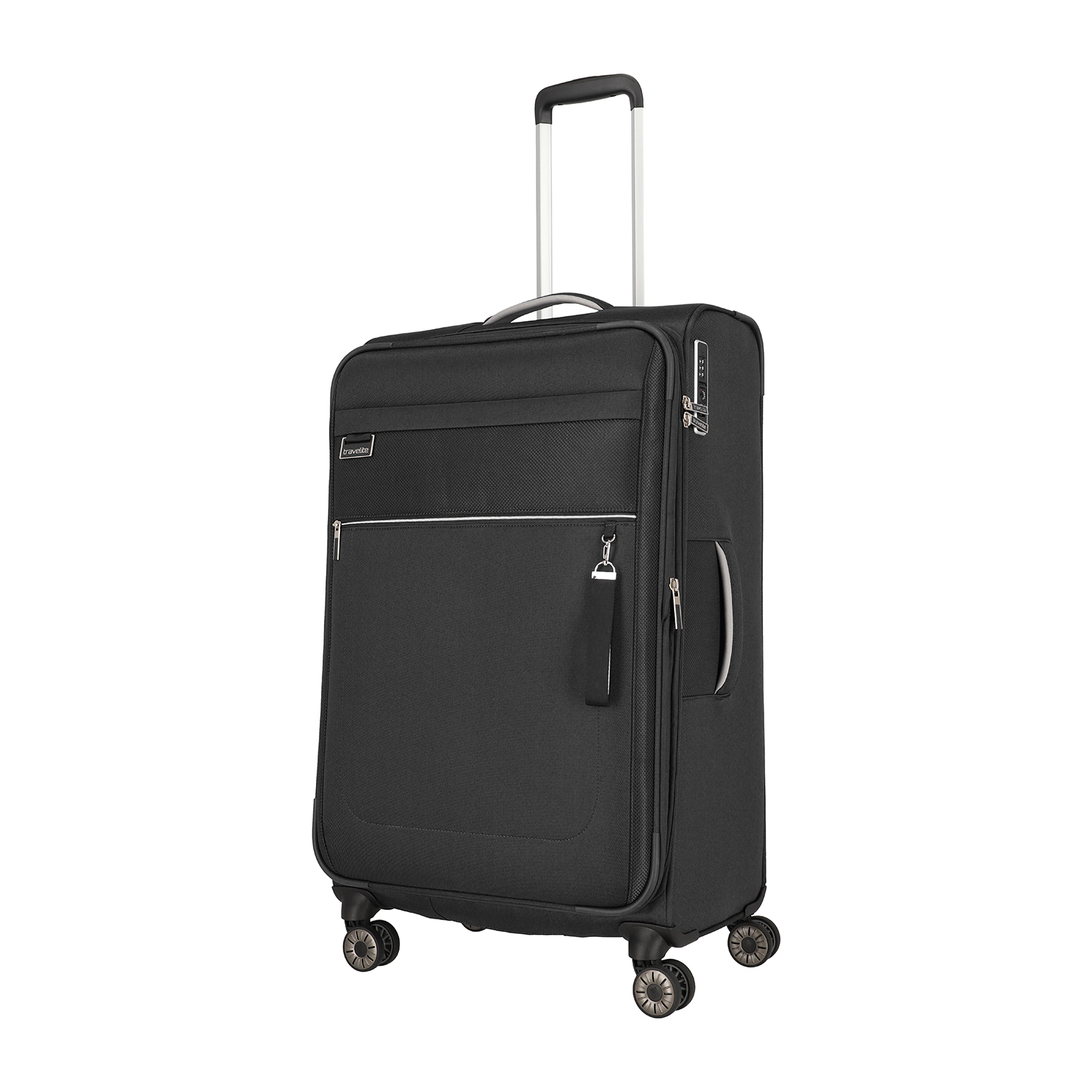 Travelite Miigo - 4 Rollen Trolley 77cm erw.-Nachtschwarz