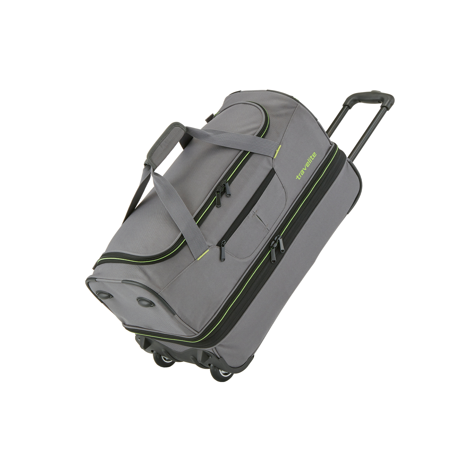 Travelite Basics Rollenreisetasche 55cm erweiterbar-Grün/Grau