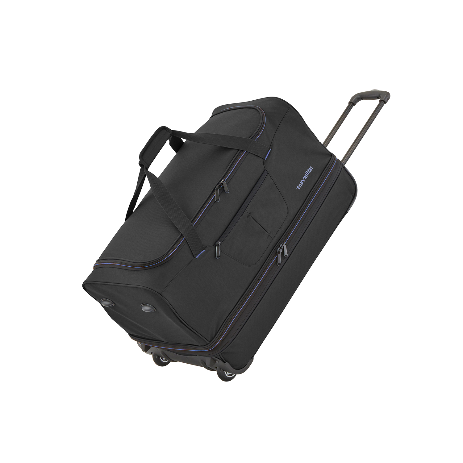 Travelite Basics Rollenreisetasche 55cm erweiterbar-schwarz/blau