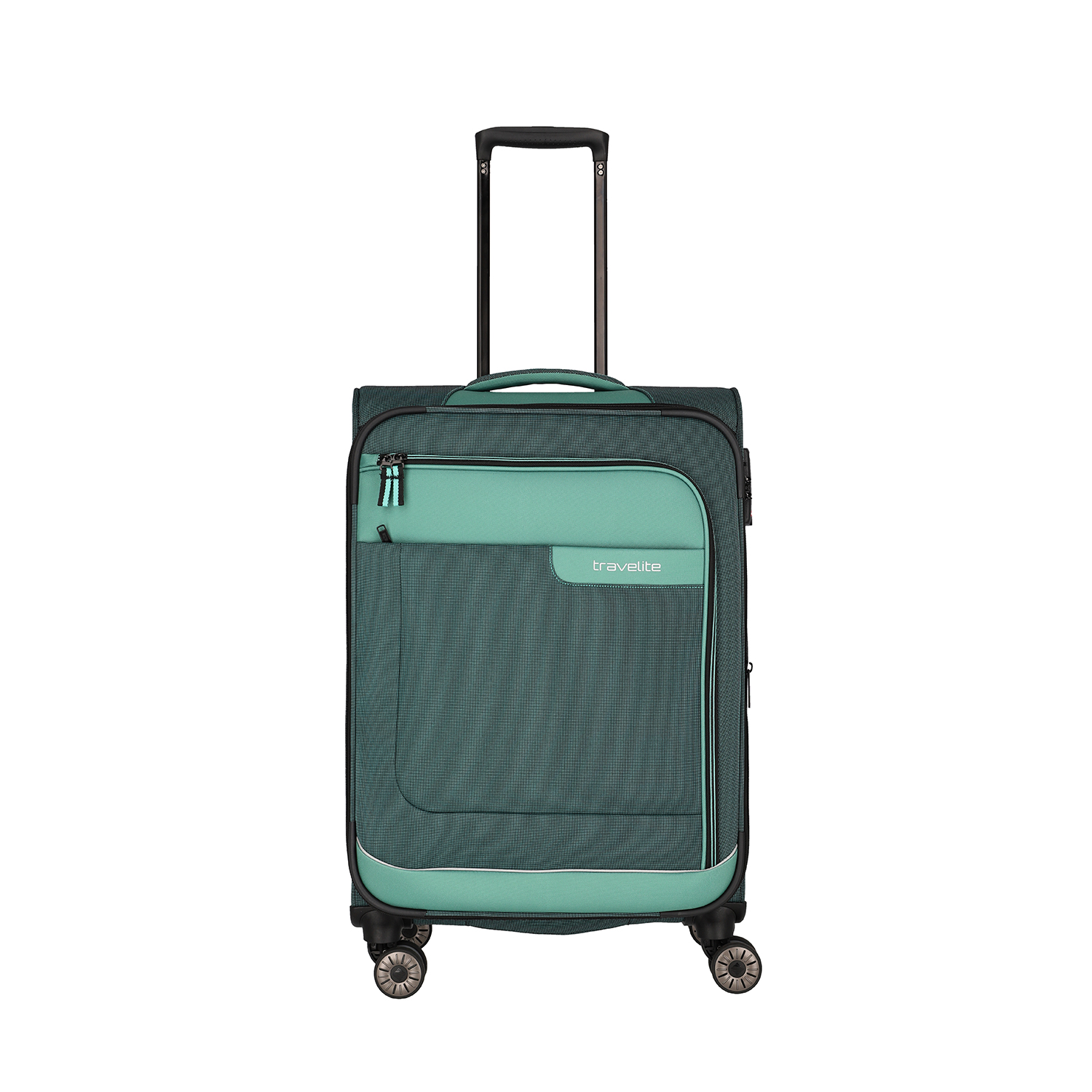 Travelite Viia - 4 Rollen Trolley mit Erweiterung M 67cm-Eukalyptus