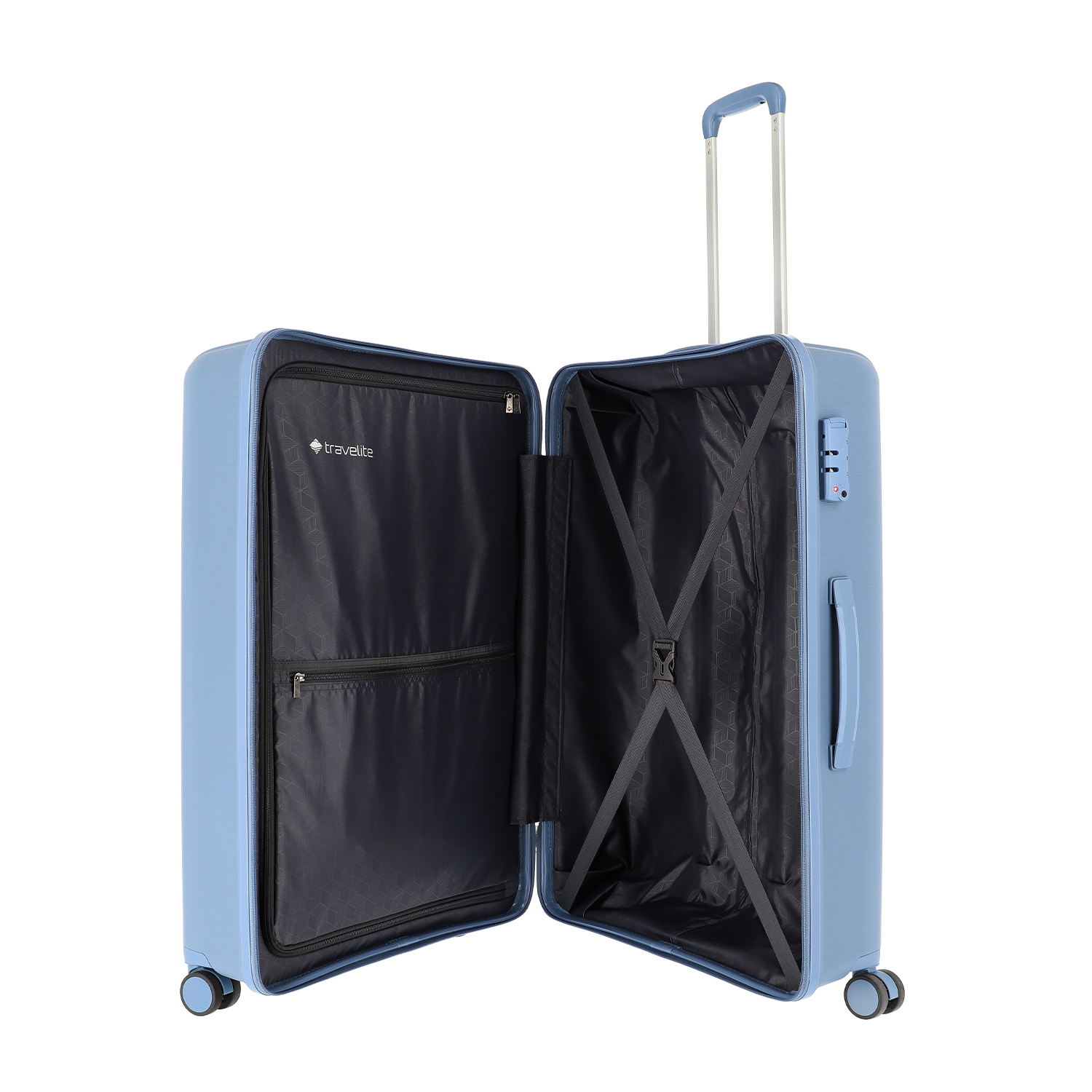 Travelite Vaka - 4 Rollen Trolley L 75cm-Blaugrau